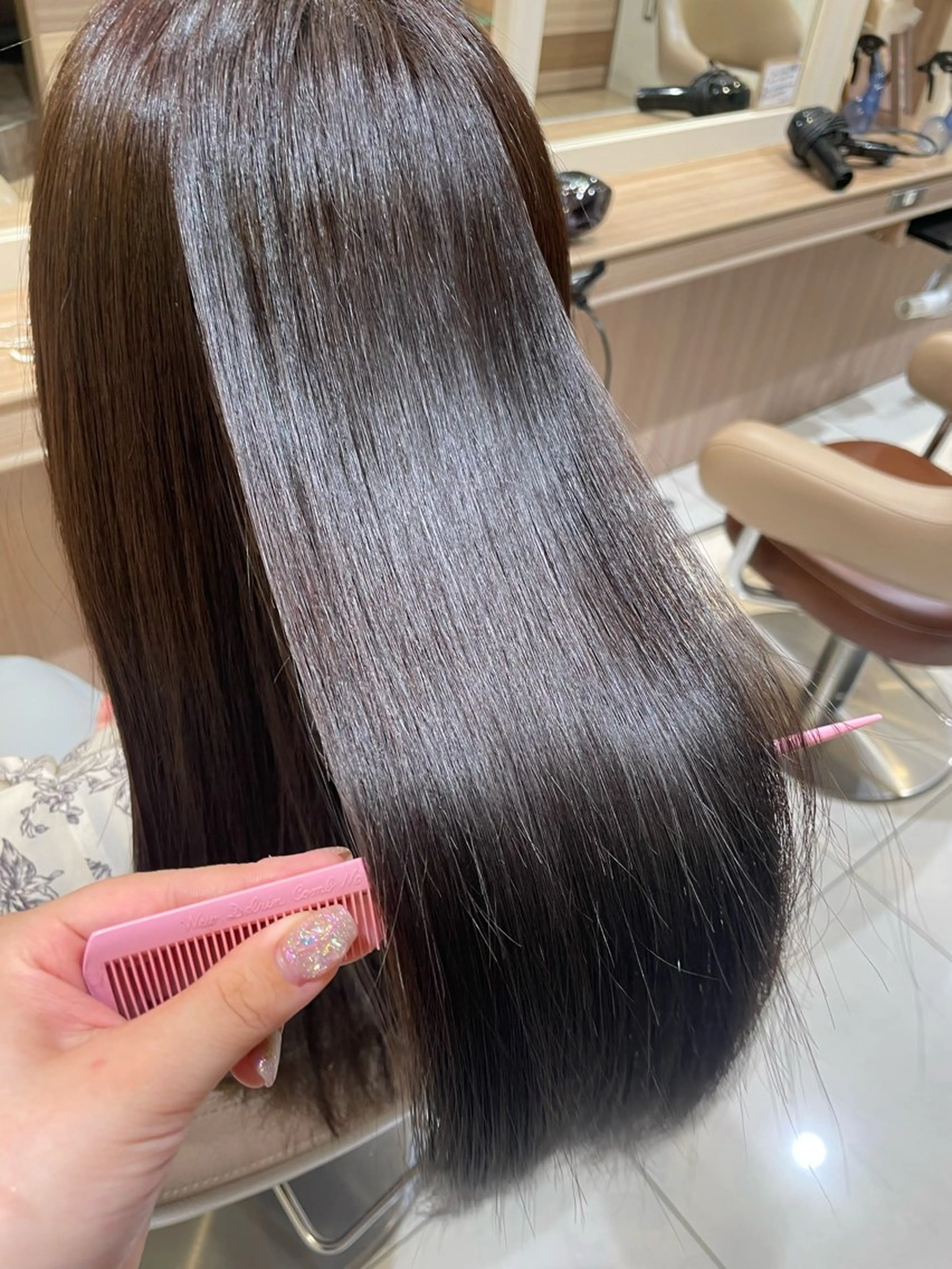 ロング パーマ カット 縮毛矯正 トリートメント 韓国ヘアメイク🎀/ 縮毛矯正✨山本媛香のヘアスタイル