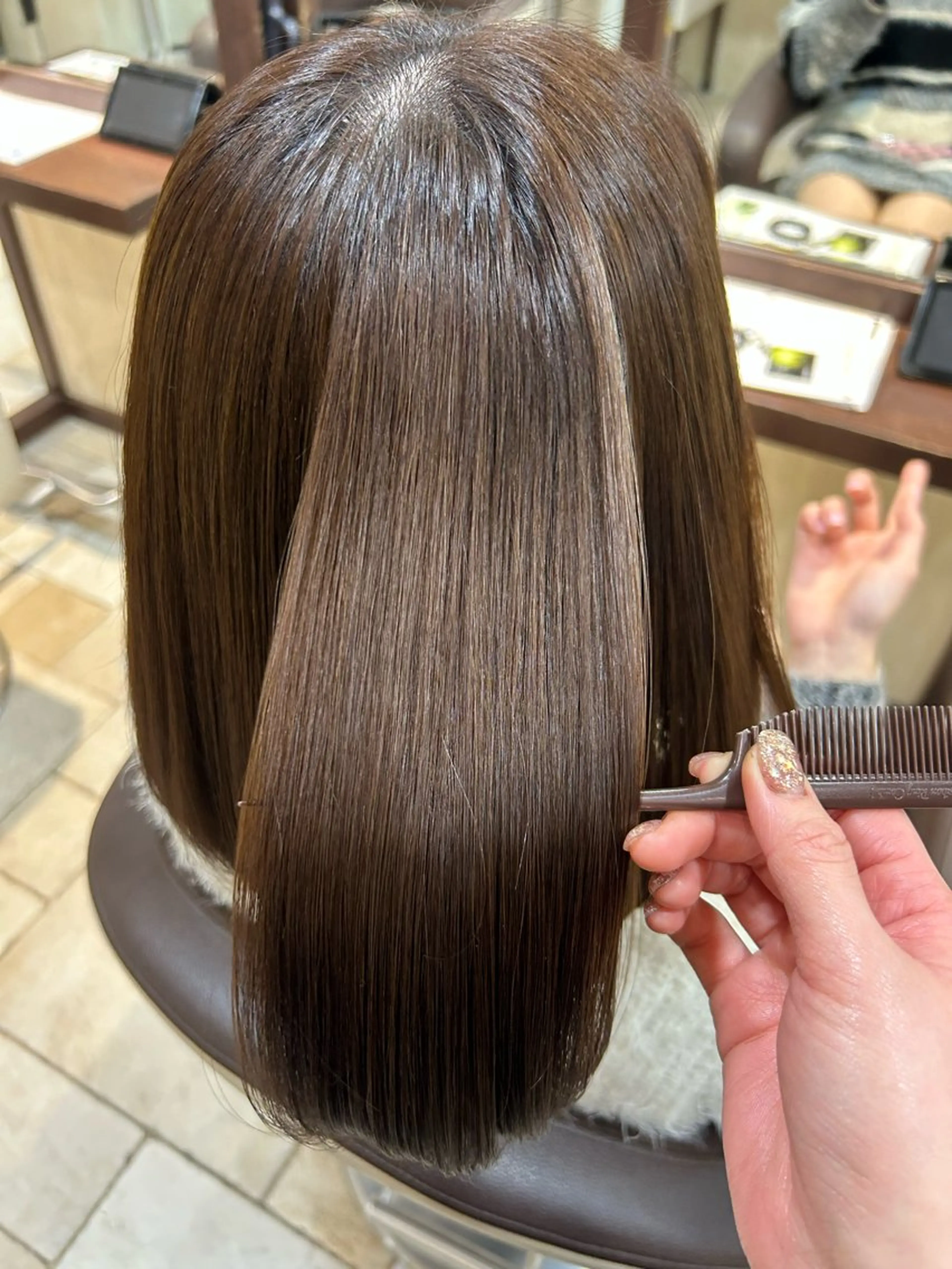 ミディアム カラー ヘアカラー 脇野 真琴のヘアスタイル