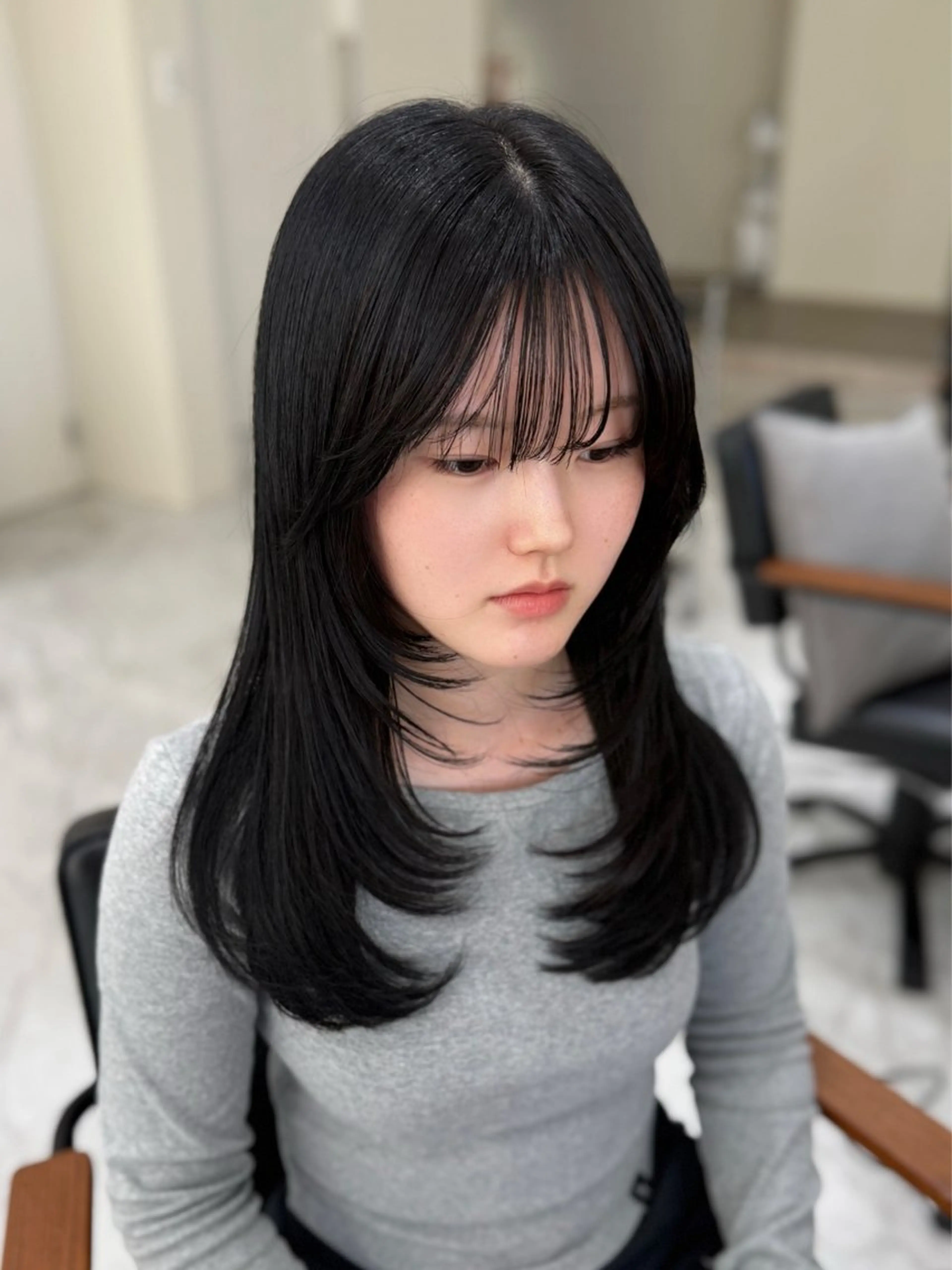 ロング 似合わせカット カット ヘアカラー 柔らかレイヤー× 透け感カラー/SUのヘアスタイル