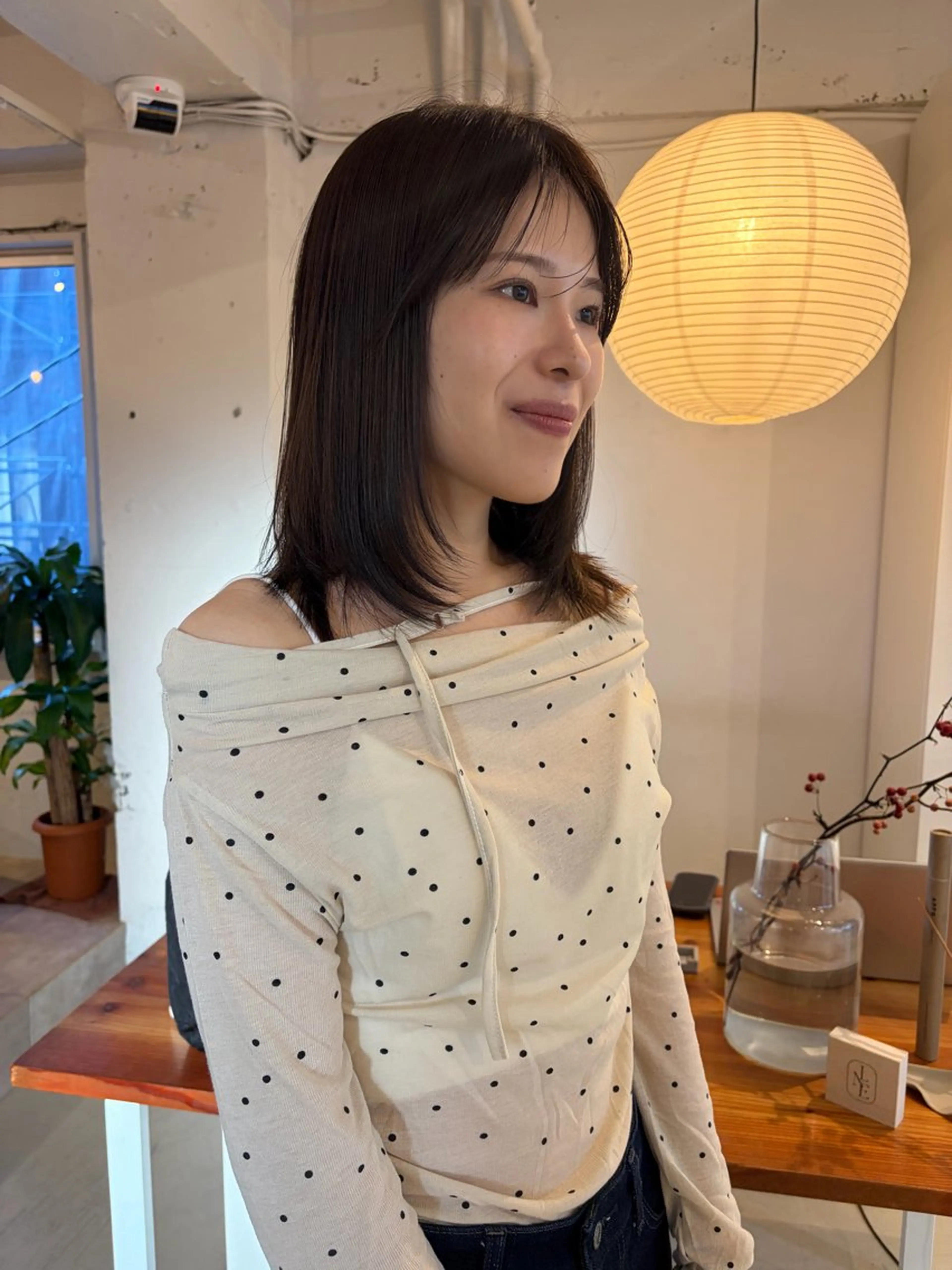 ミディアム カット ヘアカラー トリートメント 横浜美容室LINE /古賀紅音🍃のヘアスタイル