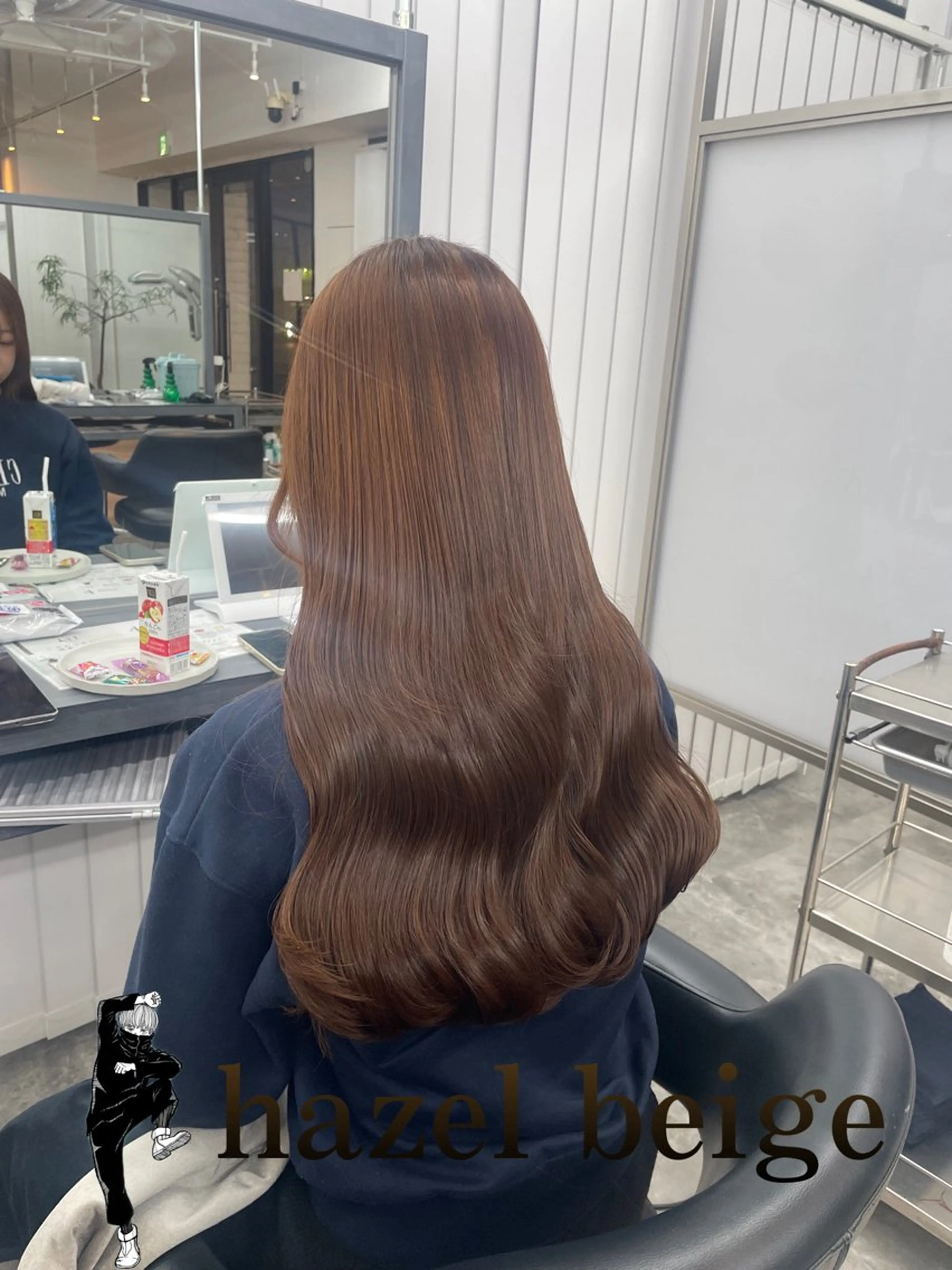 ロング ヘアカラー 🧋ミルクティーカラ ー🧋特化小林拓登のヘアスタイル