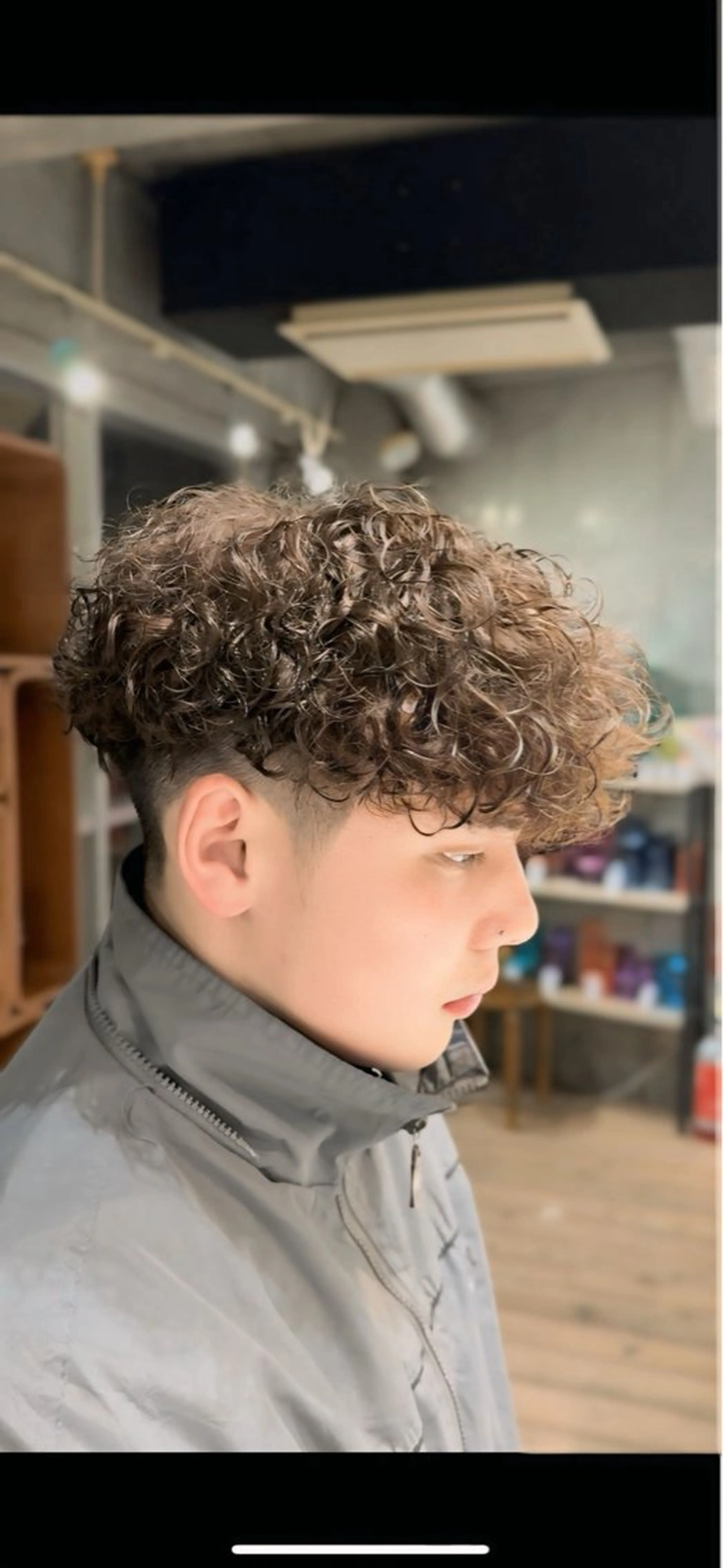 パーマ プードルパーマ パーマ 松田 優斗のヘアスタイル