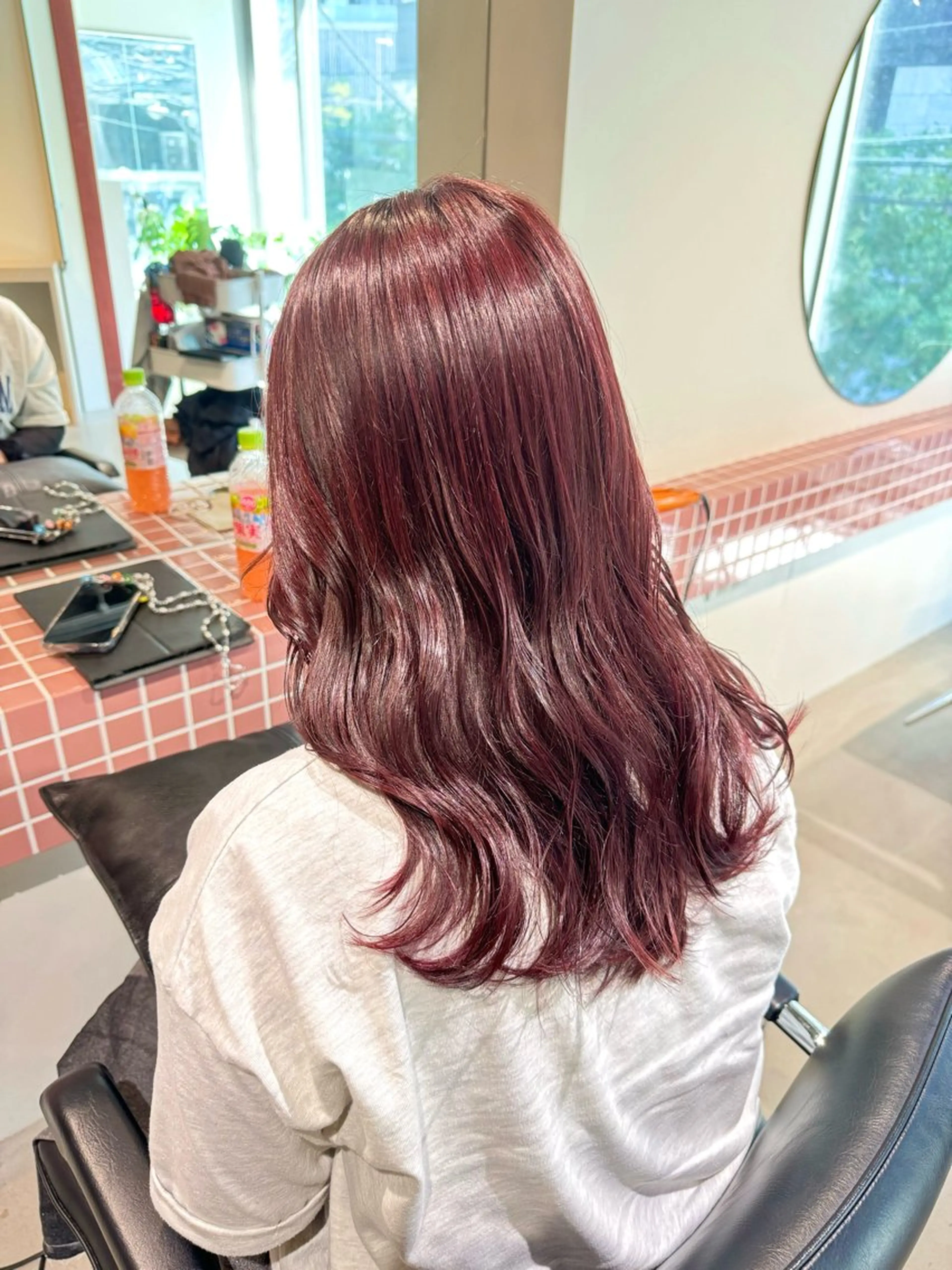 ロング カラー アディクシーカラー アッシュ ベージュカラー ボルドーカラー グレージュ 髪質改善スペシャリス ト長尾勇弥/梅田中津のヘアスタイル