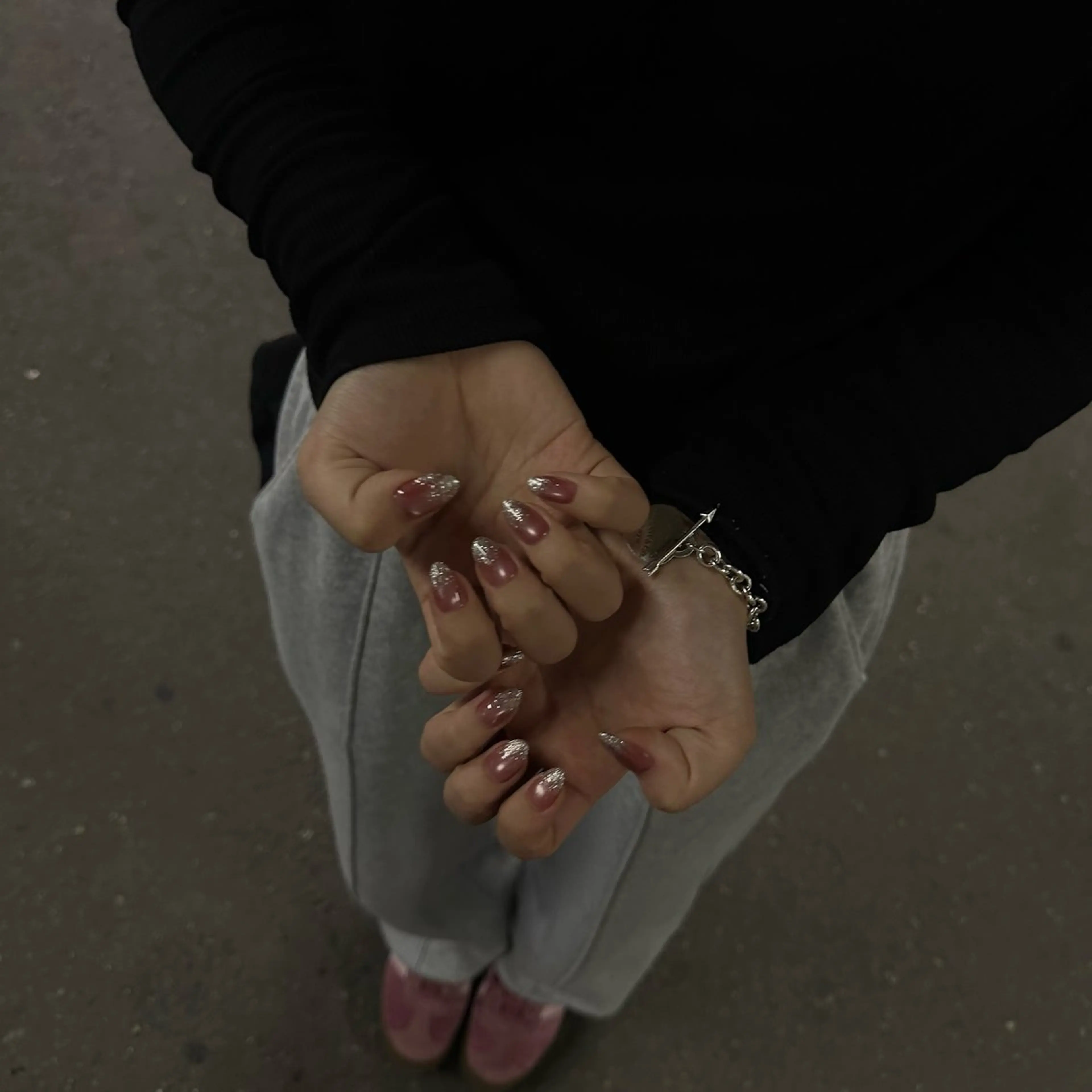 ネイル グラデーション ラメ(グリッター) ラメグラデーション マグネットネイル ハンドネイル Charme by figaro Rioのネイルデザイン