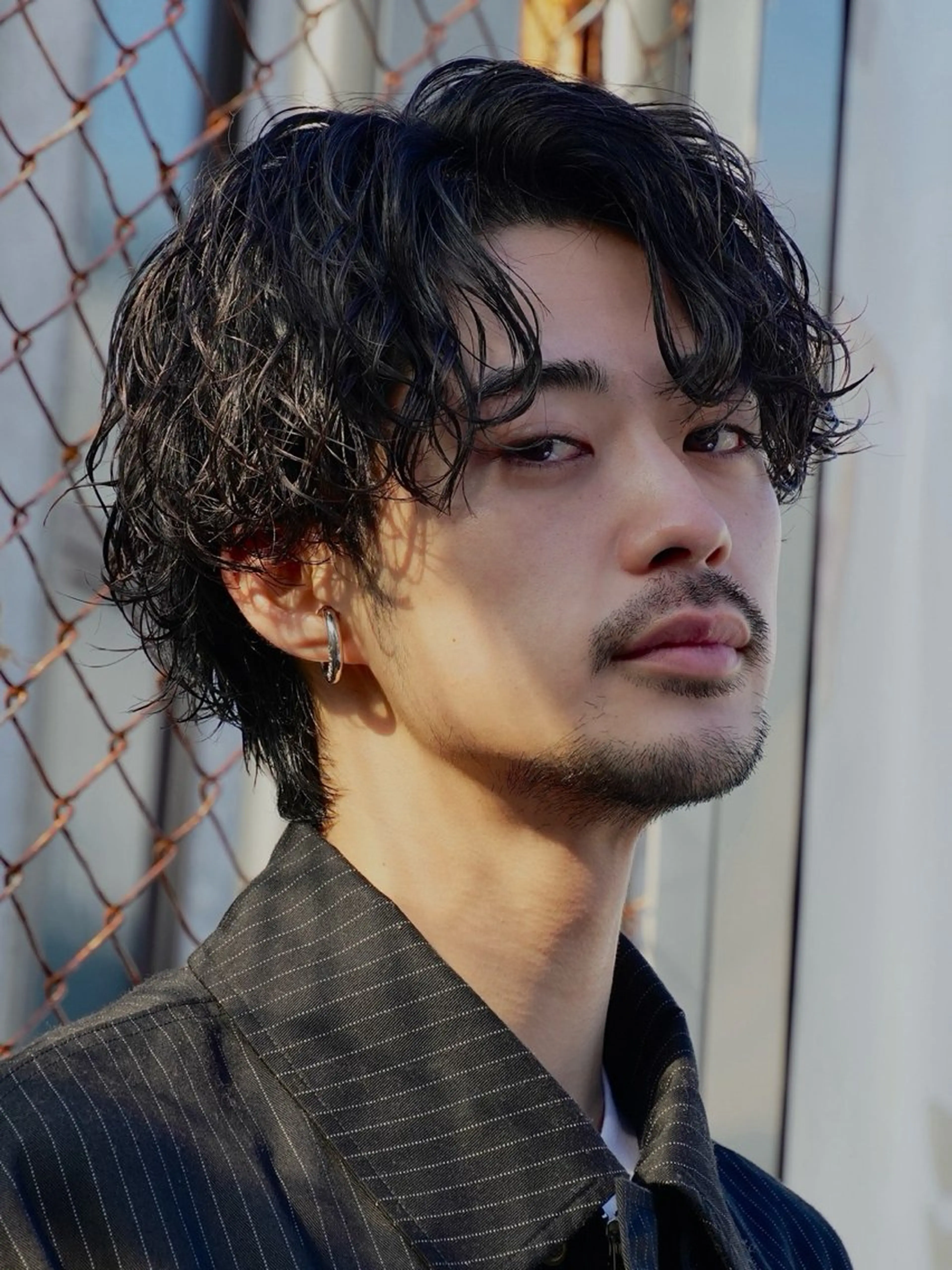 ミディアム パーマ メンズ ミディアムパーマ メンズパーマ ツイストスパイラルパーマ 波巻きパーマ メンズウルフカット カット パーマ fifth名駅所属・レディースカット 名古屋/水谷颯のヘアスタイル