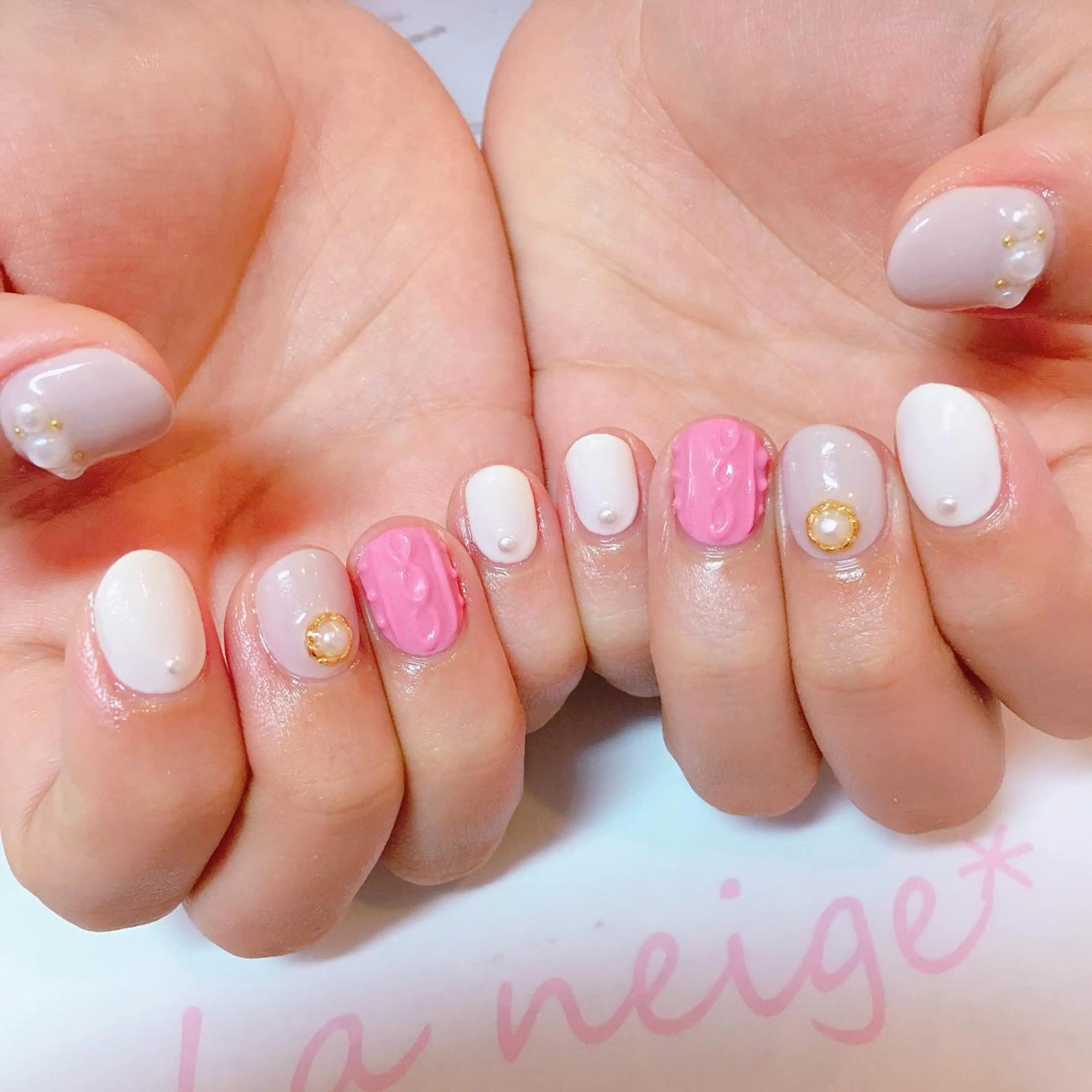 ネイル La neige* yuki 🥯🍑のネイルデザイン