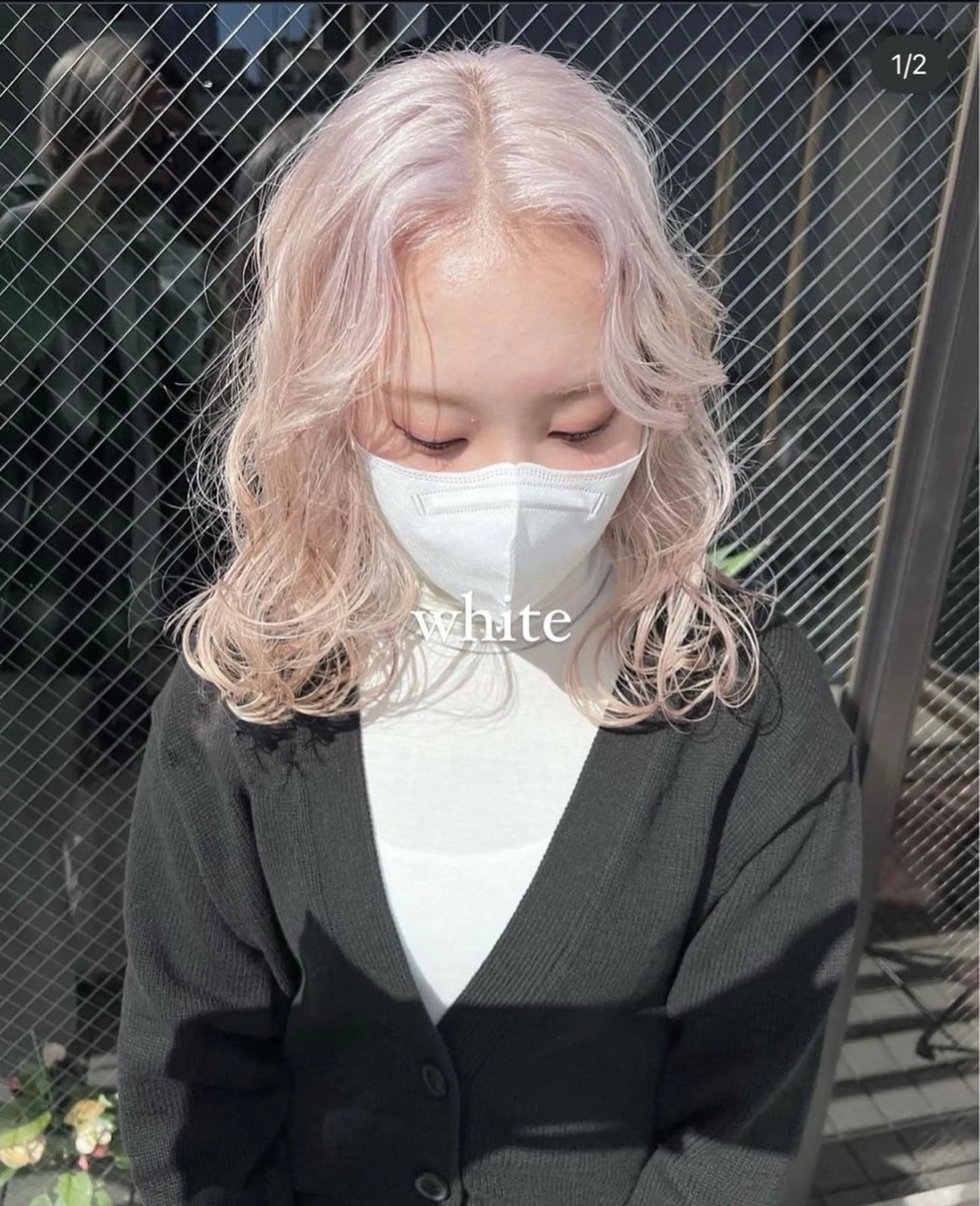 ミディアム ヘアカラー 🧡梅田ハイトーン カラー🧡runaのヘアスタイル