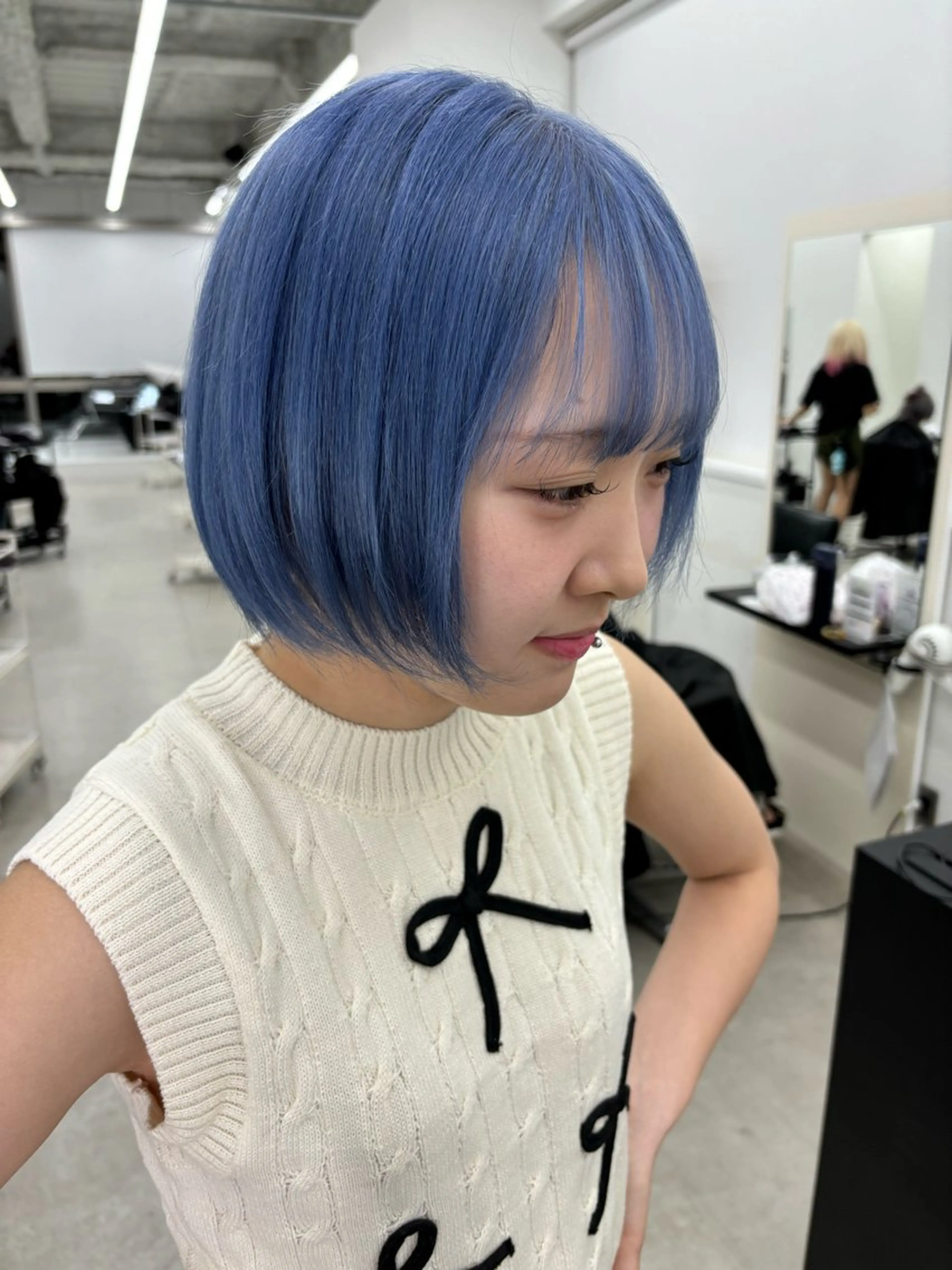 ミディアム ヘアカラー 原田 瑠月のヘアスタイル