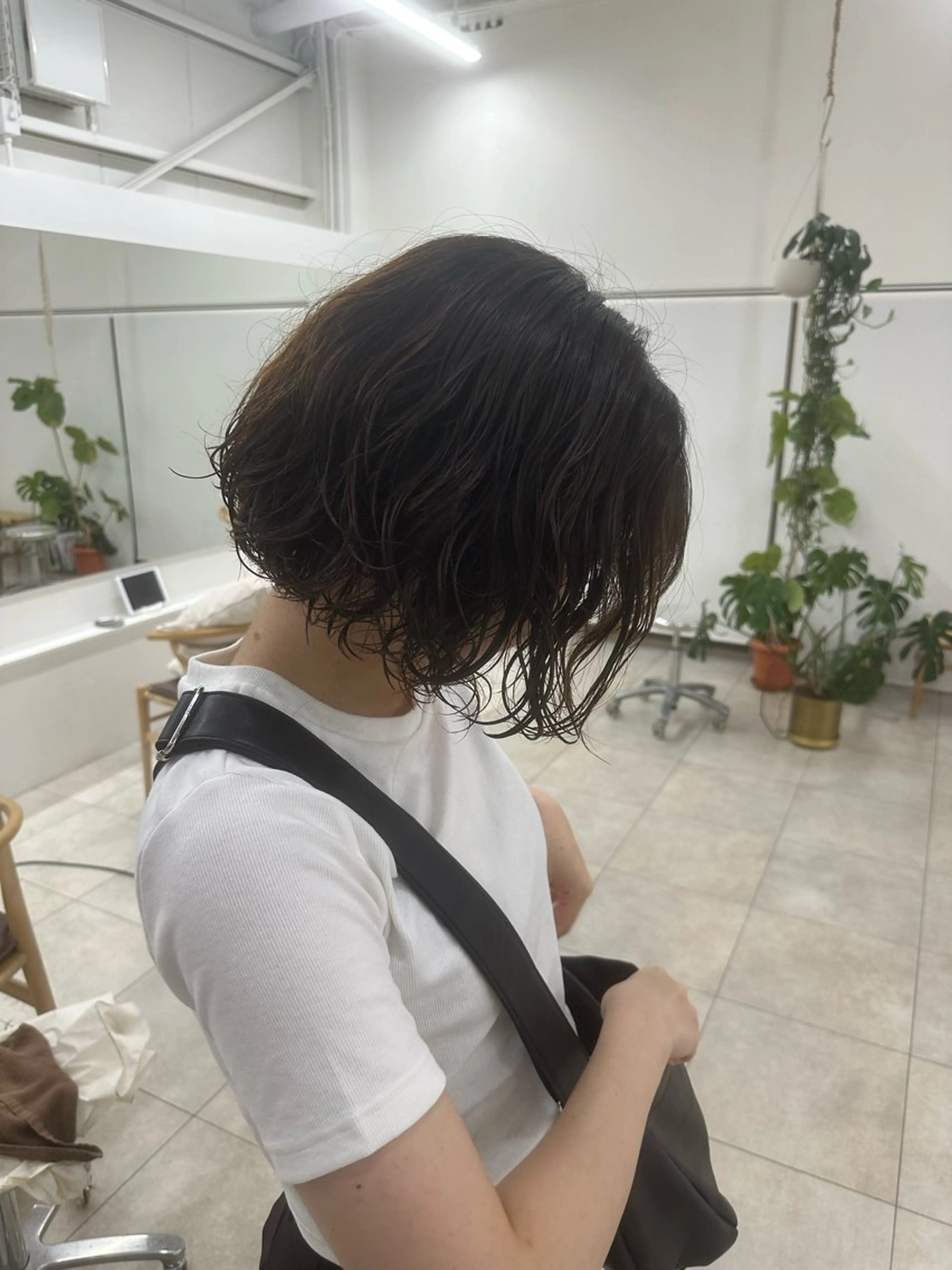 ミディアム パーマ 林 莉央のヘアスタイル