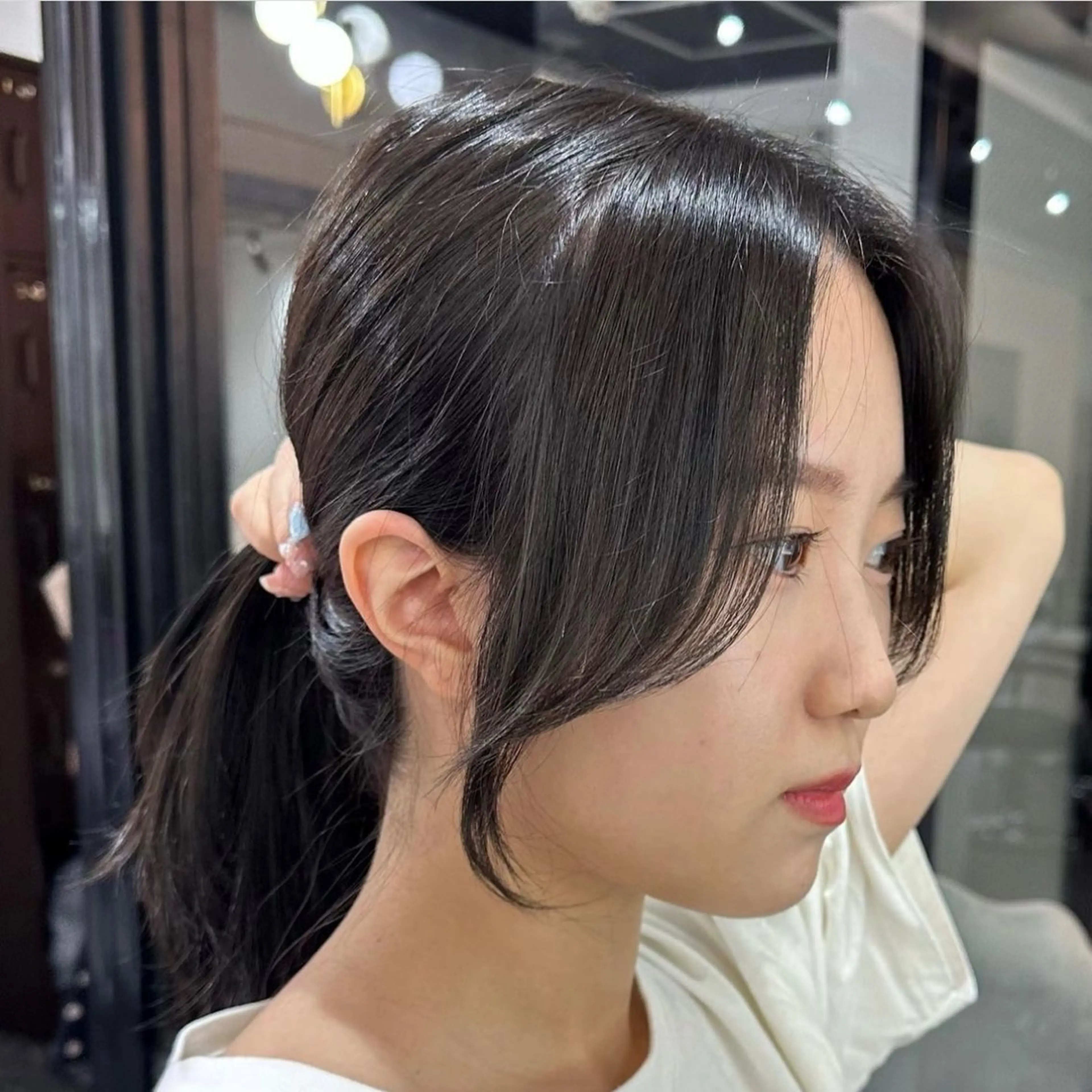 ミディアム カラー カット ヘアカラー トリートメント 韓国レイヤーカット要 暗透カラー📓吉祥寺のヘアスタイル