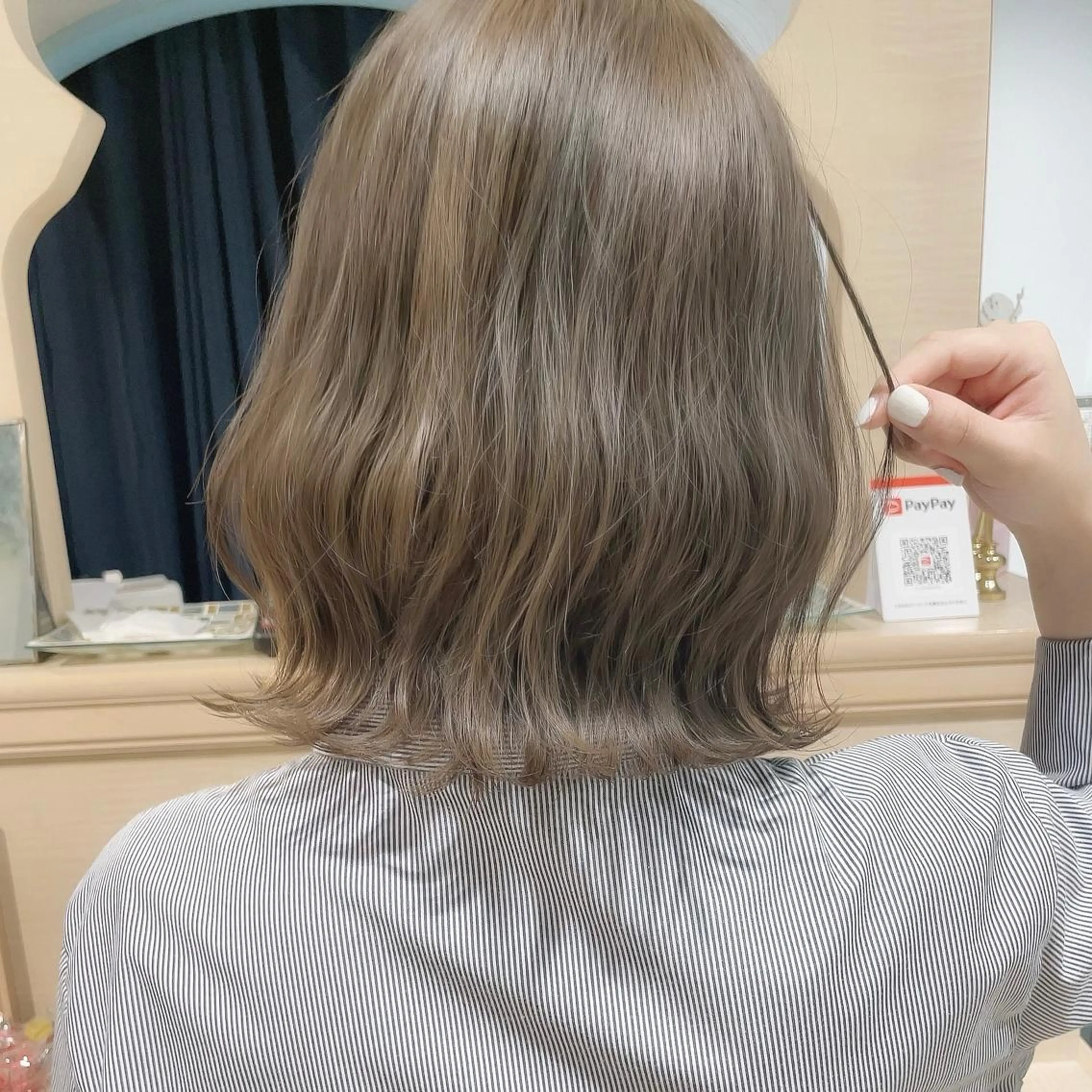 ミディアム カラー パーマ ヘアアレンジ キッズ ネイル マツエク・マツパ Lond jeloud 名古屋所属・髪質改善 の達人/杉原碧仁のヘアスタイル