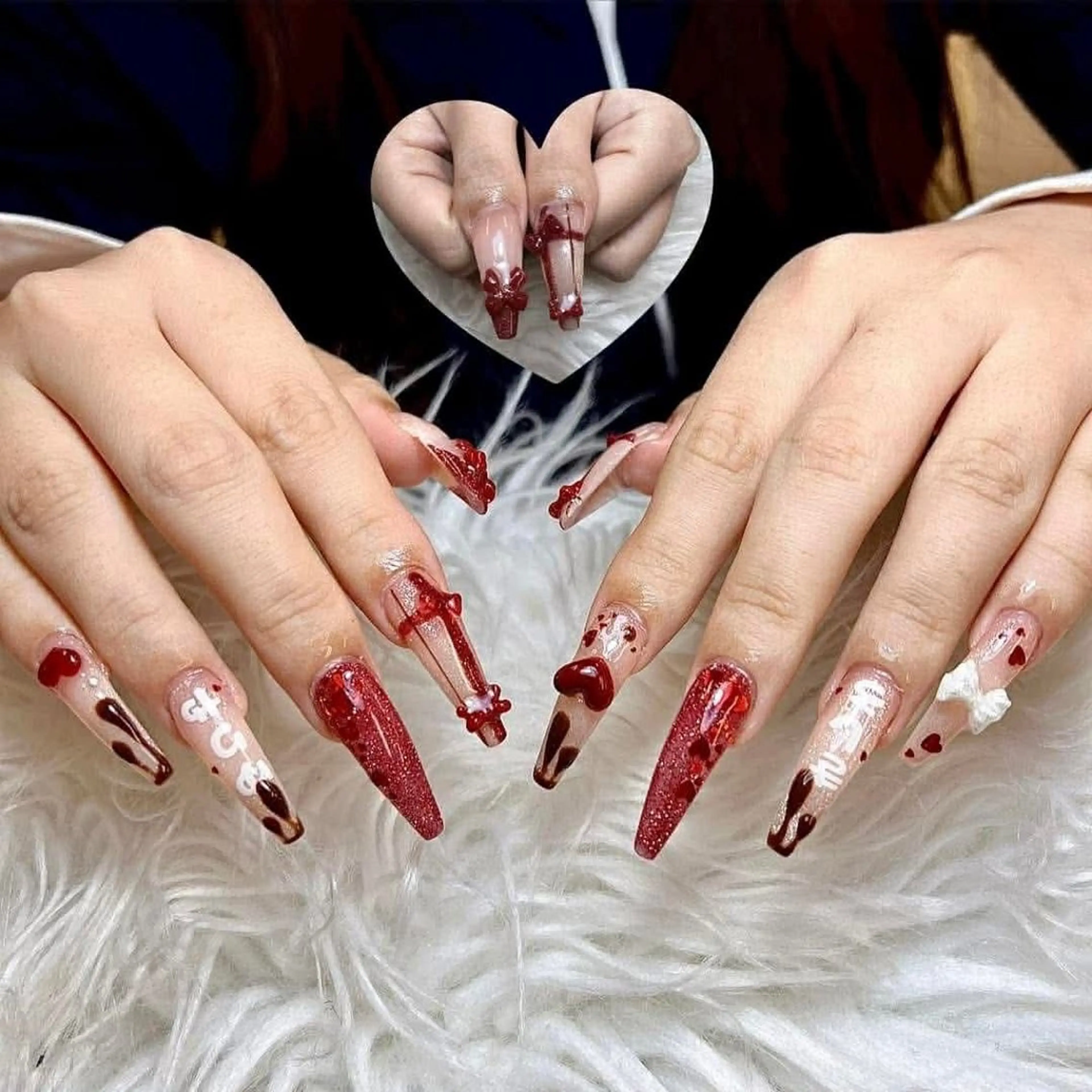 ネイル アートネイル オーロラネイル チークネイル 長さ出し フットネイル ハンドネイル ハンドケア Mio_ Noiranailのネイルデザイン