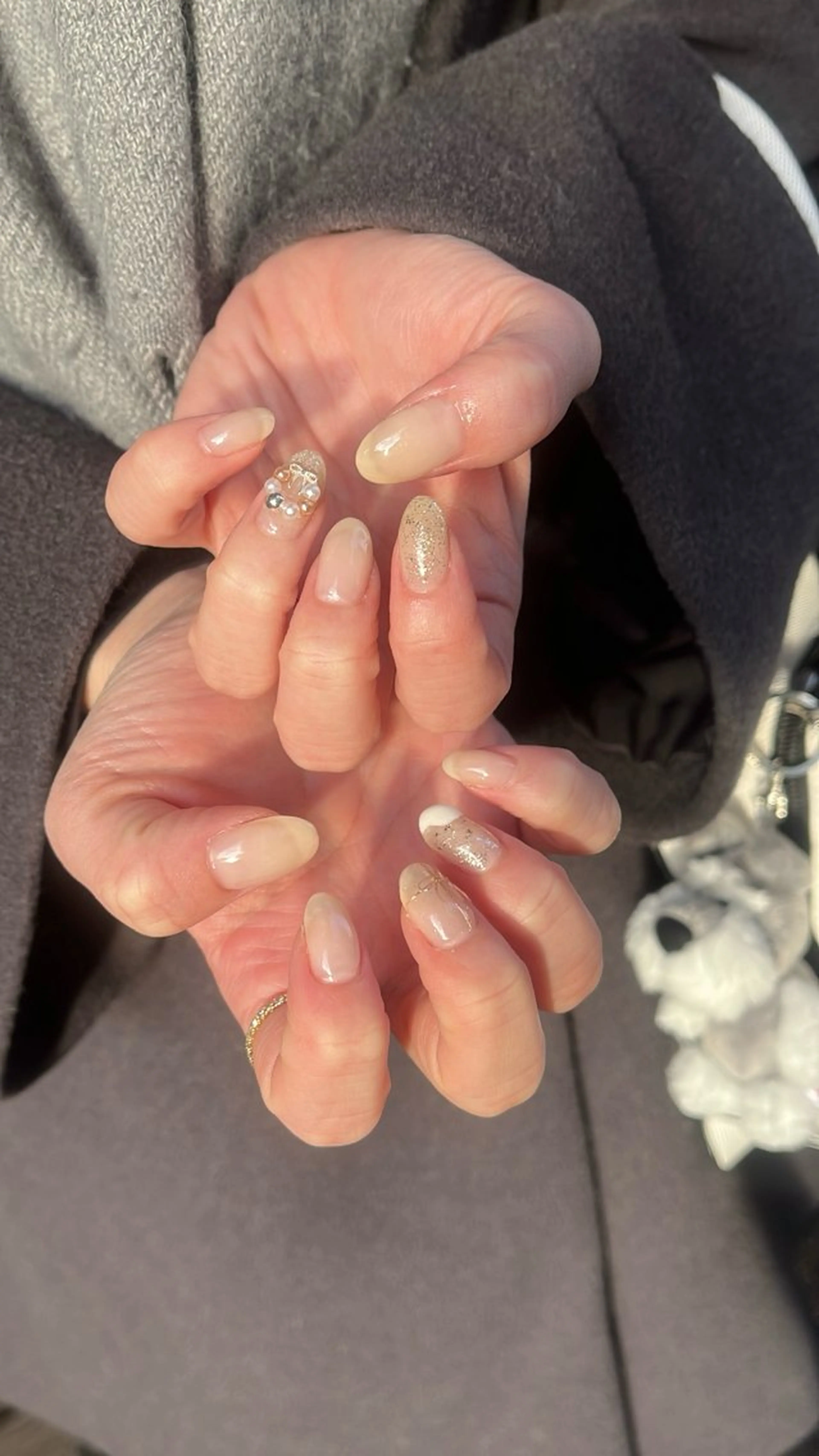 ネイル ニュアンスネイル シンプルネイル ハンドネイル SAKU  nail[サクネイル]所属・SAKU nail 作島茜のネイルデザイン