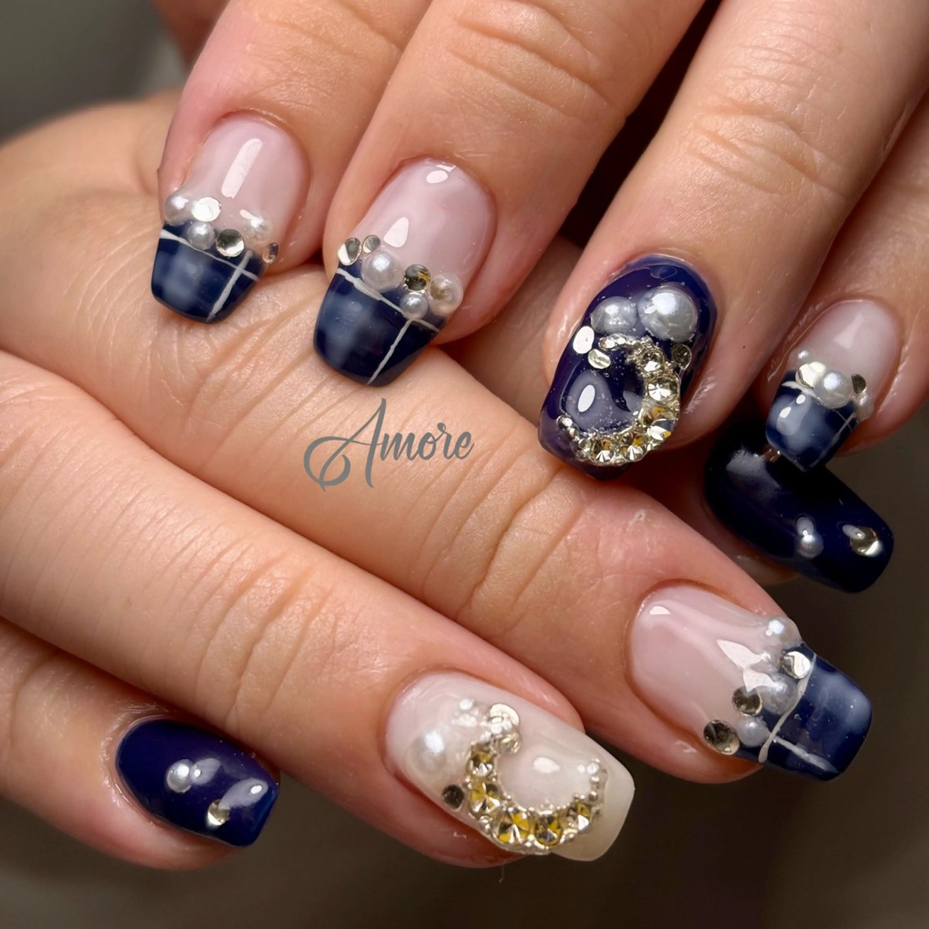 ネイル アニマル柄 桜ネイル ジェルネイル キラキラネイル 韓国ネイル You kyehwaのネイルデザイン