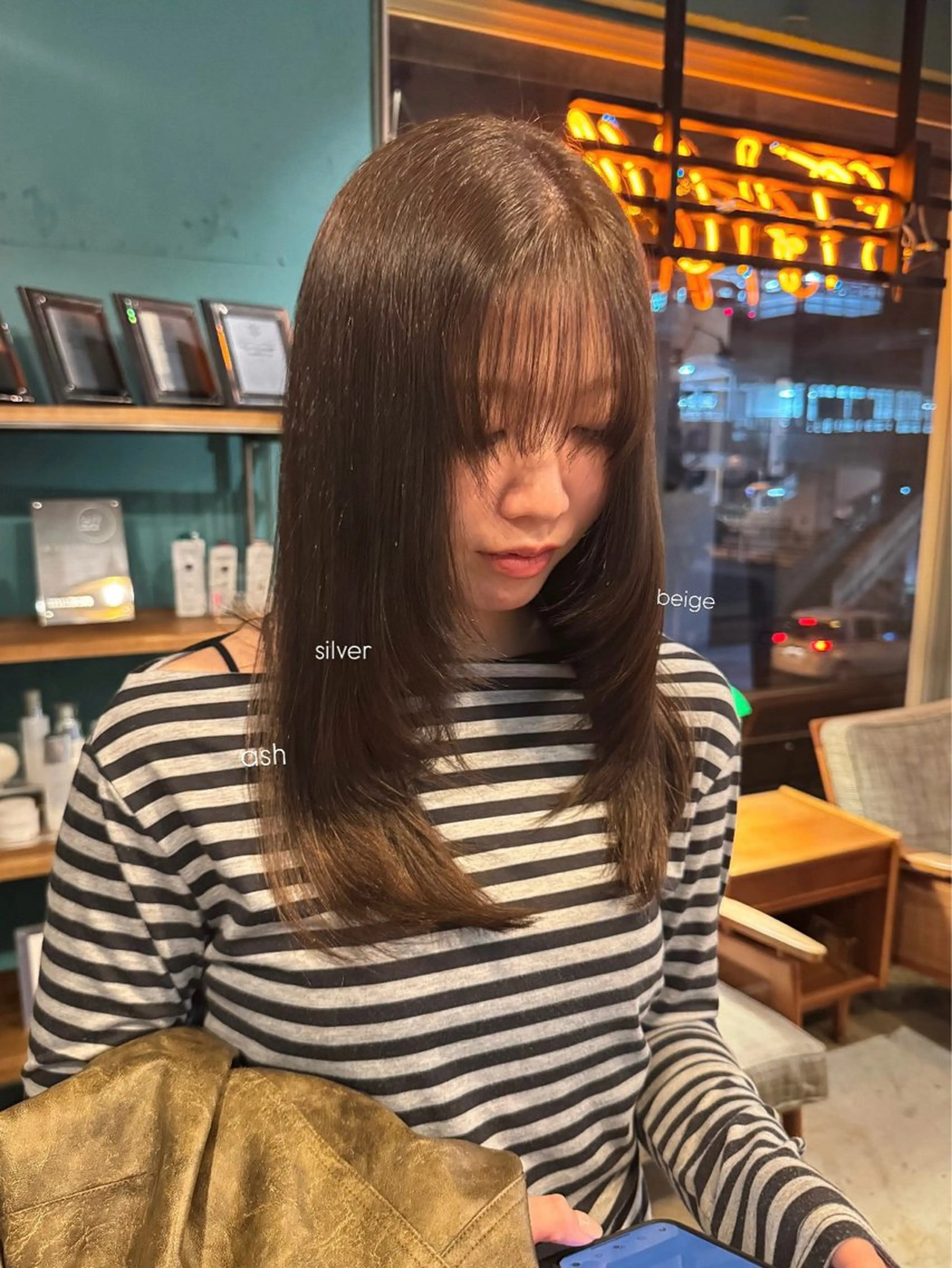 セミロング STACY所属・山城 夢真のヘアスタイル