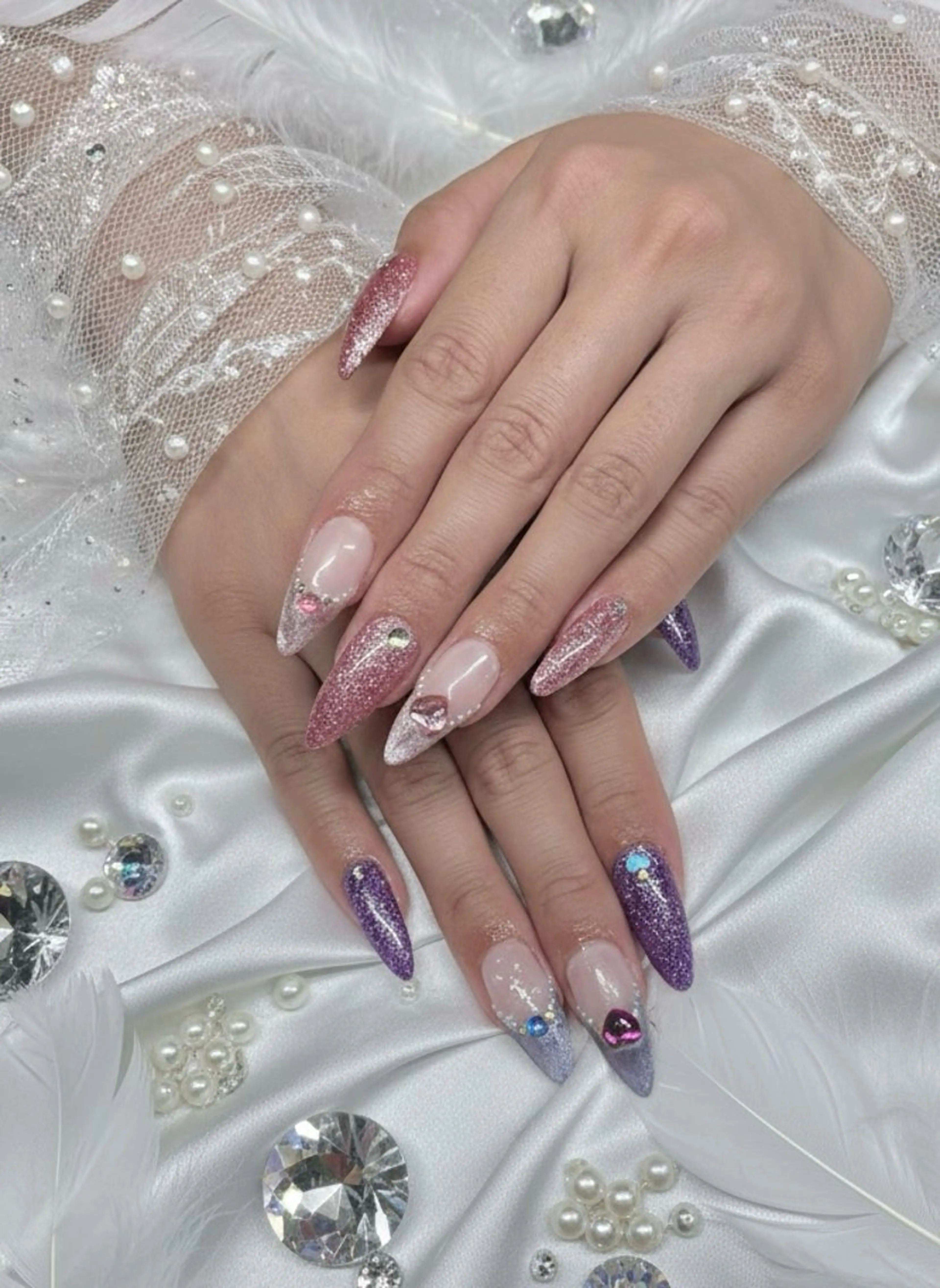 ネイル フラッシュネイル ラメ(グリッター) ハンドネイル TUNEHA堂 矢場町栄5丁目のネイルデザイン