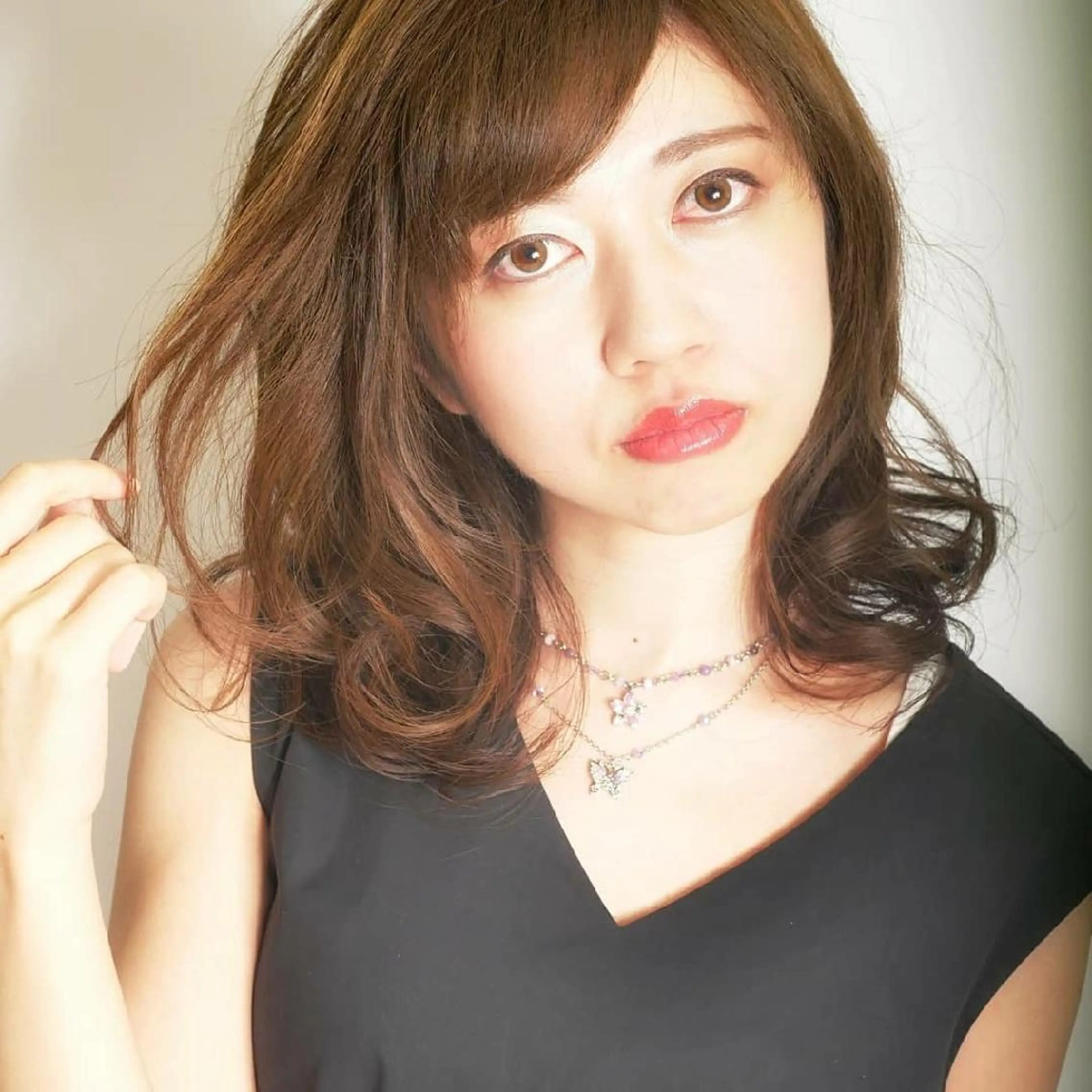 ミディアム 大人の艶髪✂️ 矢崎美紀のヘアスタイル