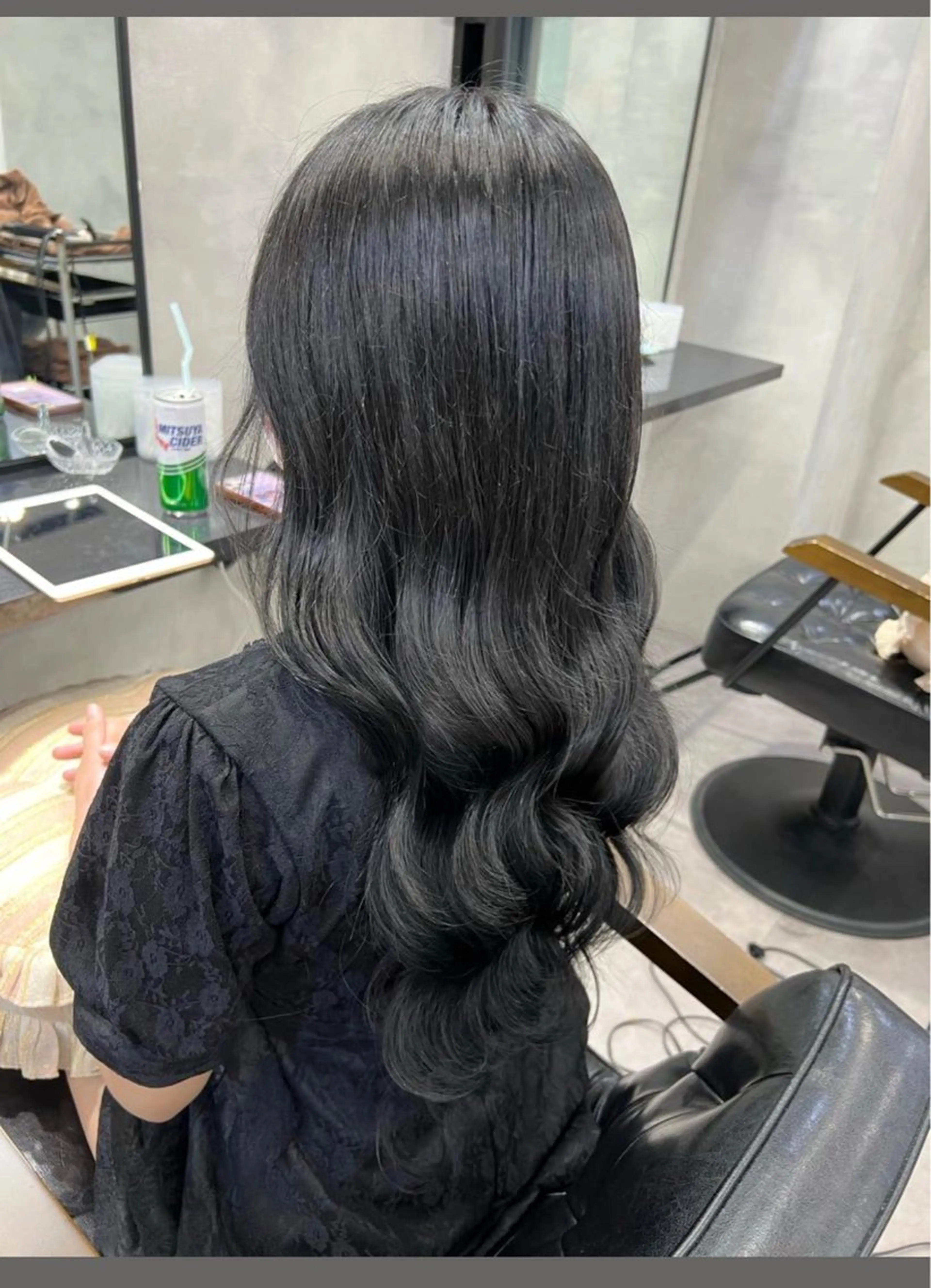 セミロング 韓国風カラー 韓国風ヘア 濱川響太レディース カットモデルのヘアスタイル