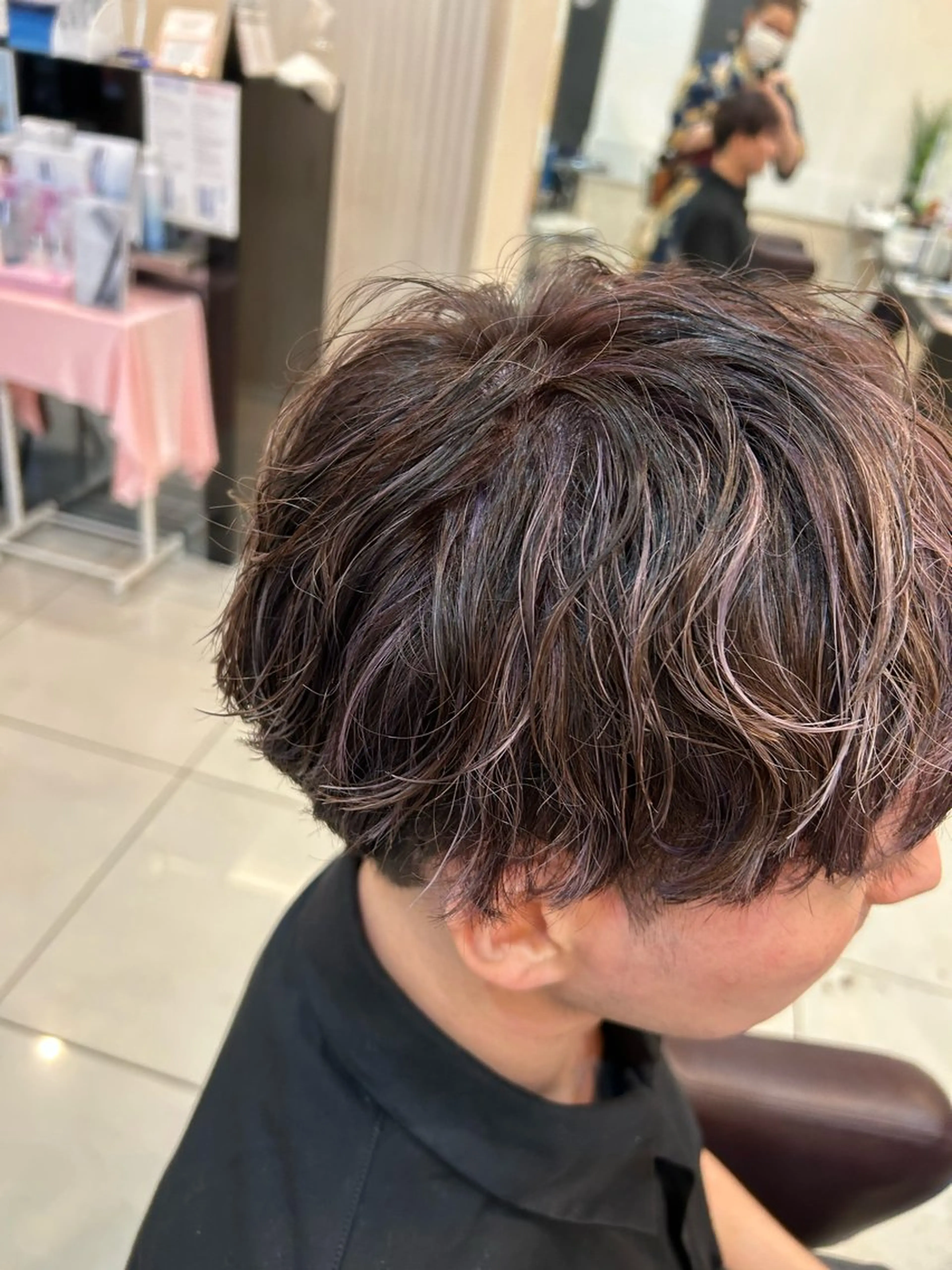 ショート カラー メンズ ヘアカラー トリートメント リリー /Men's/パーマのヘアスタイル