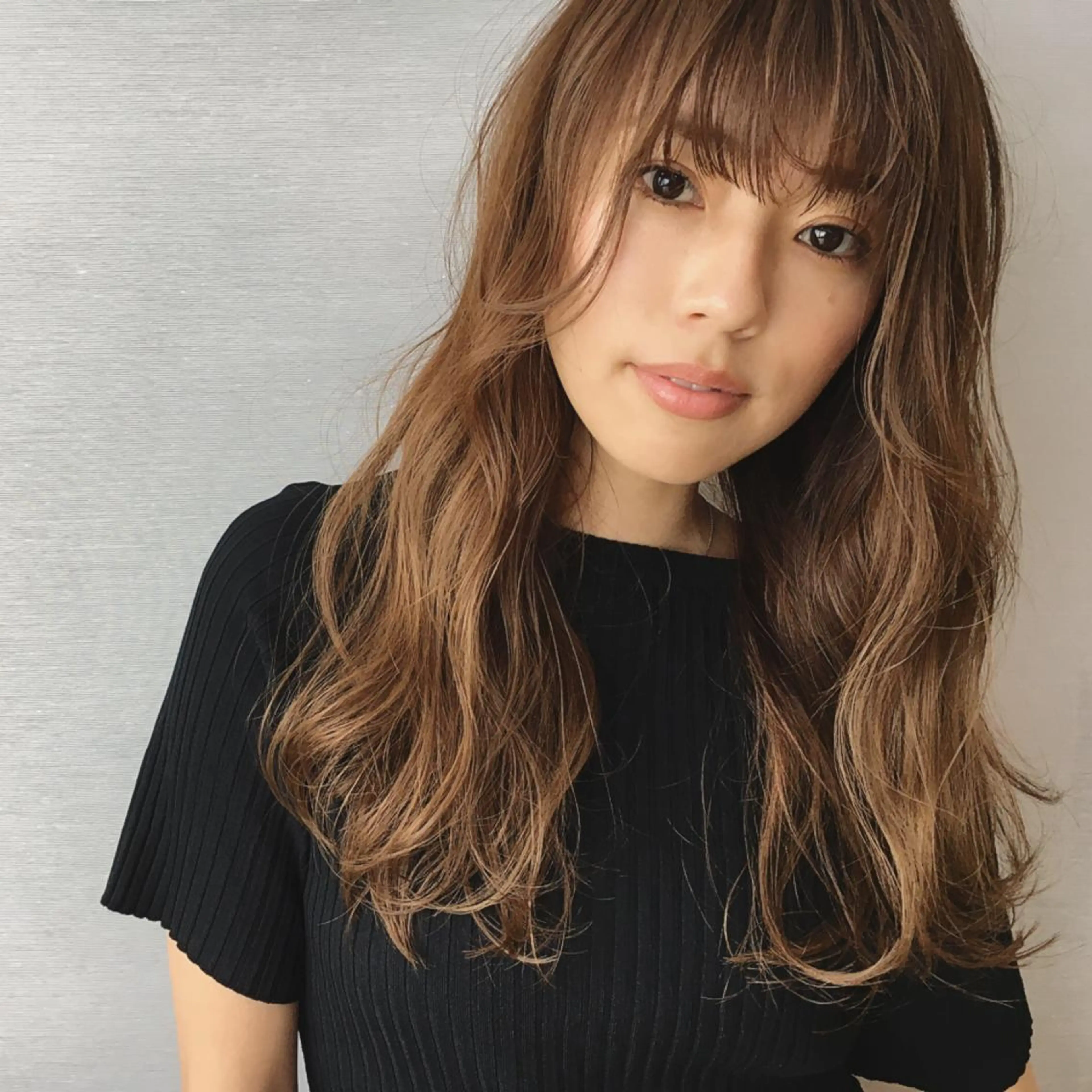 セミロング カラー パーマ 牛山 静香のマツエク・マツパデザイン