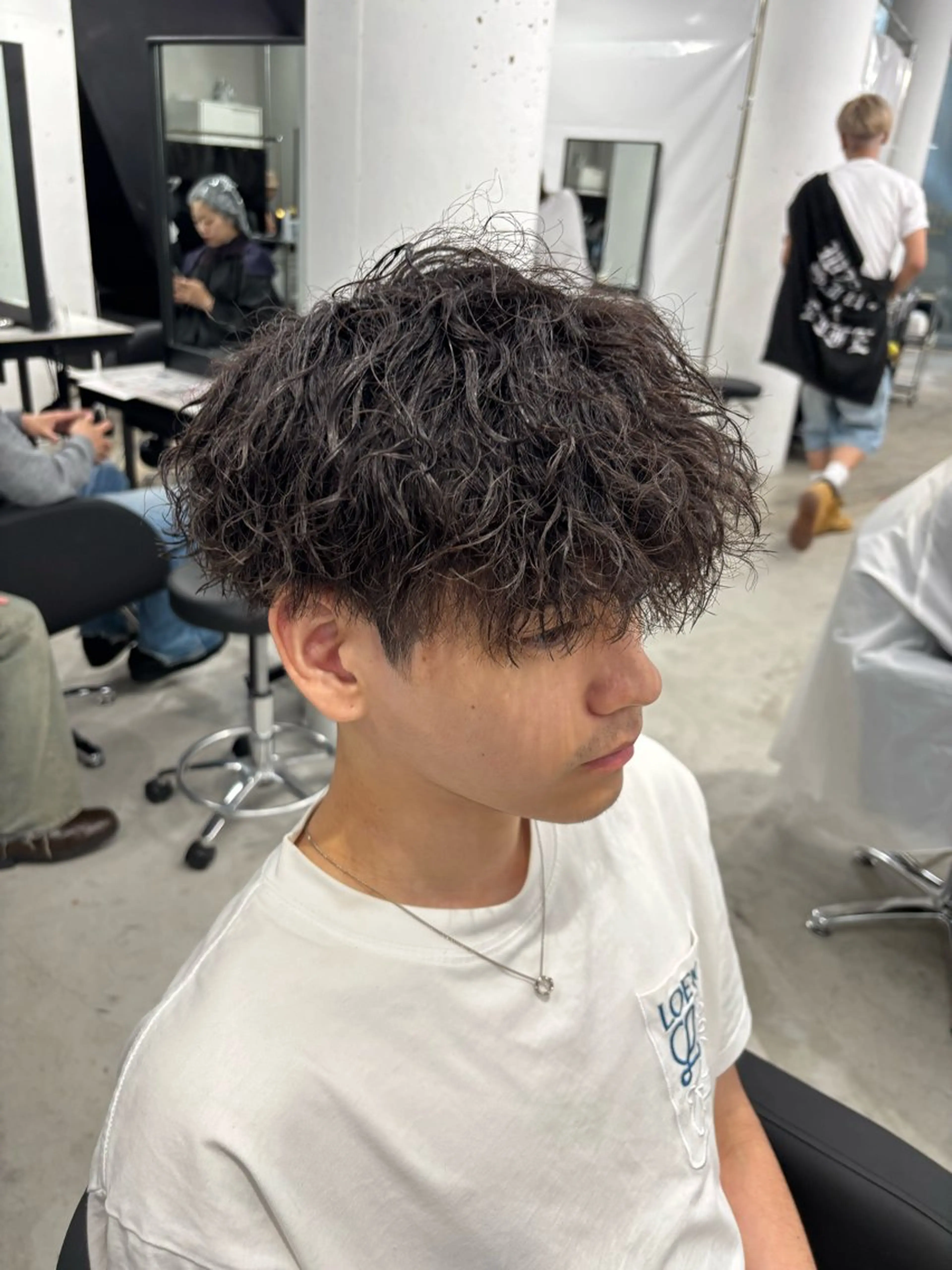 パーマ メンズ メンズパーマ ツイストスパイラルパーマ 刈り上げ スパイラルパーマ 福岡美容室【pia】 タイヘイのヘアスタイル