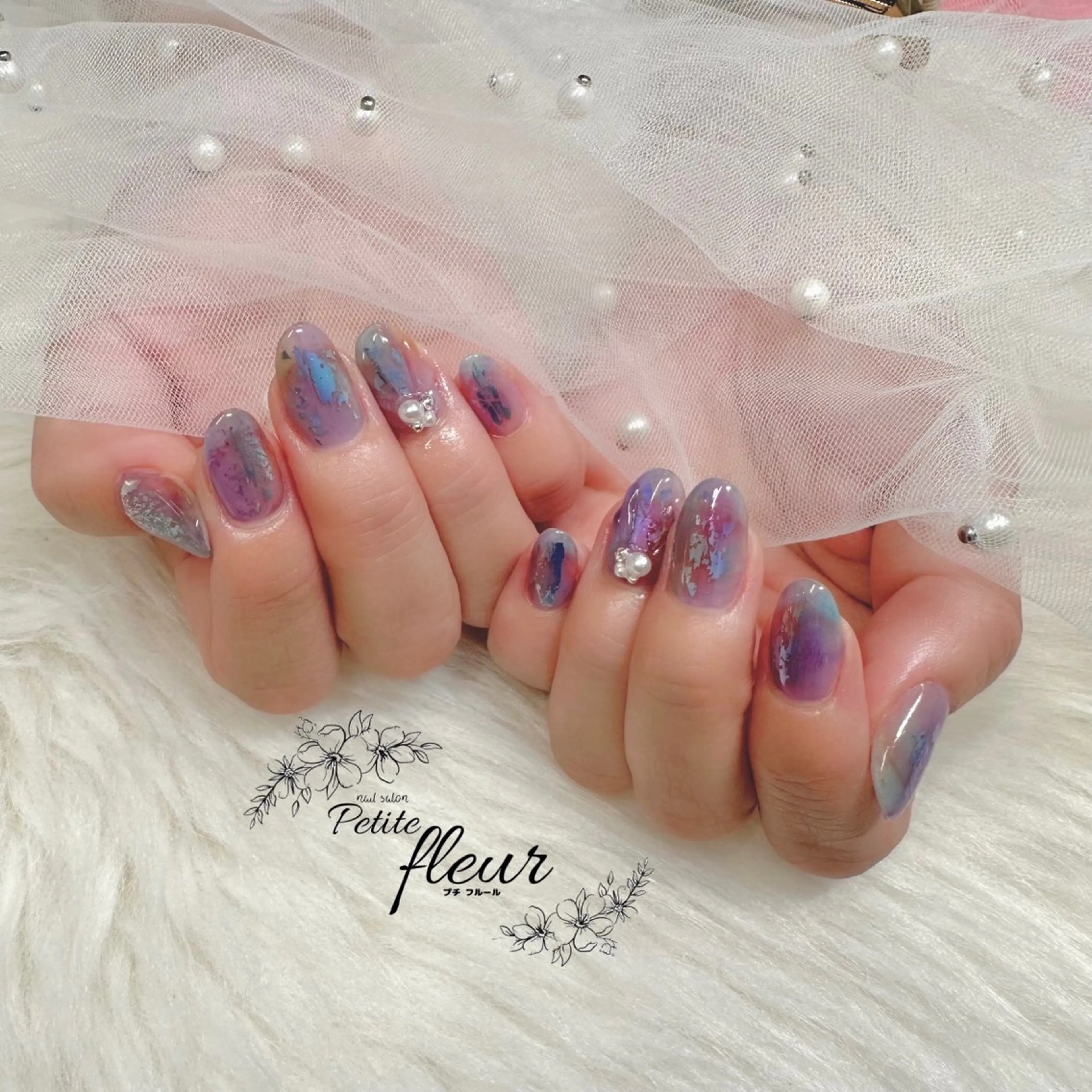 ネイル クリアネイル ニュアンスネイル ❁⃘*。Petite fleur❁⃘*りさのネイルデザイン