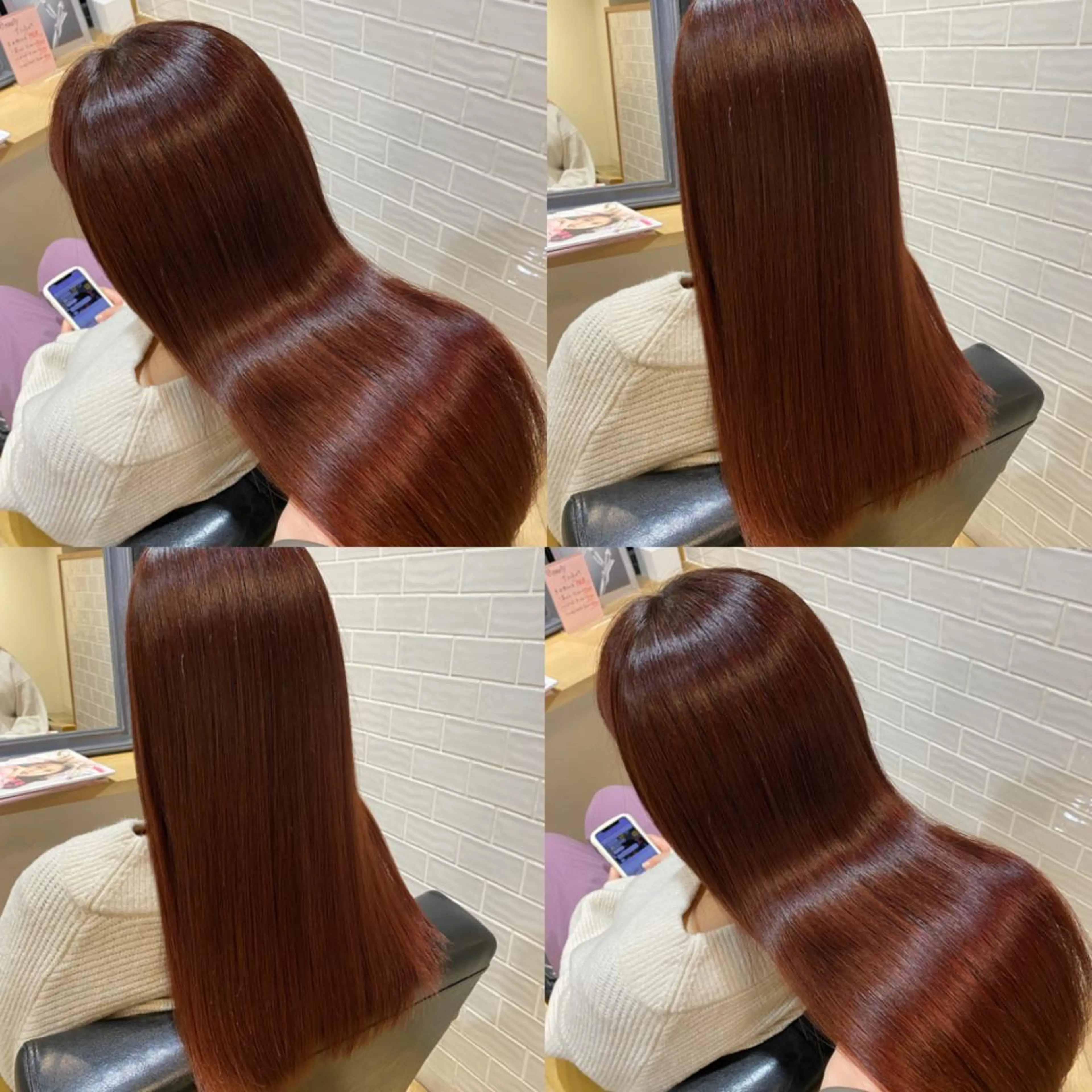 ロング カラー ピンクカラー 艶カラー/韓国顔周り 🎀mamiのヘアスタイル