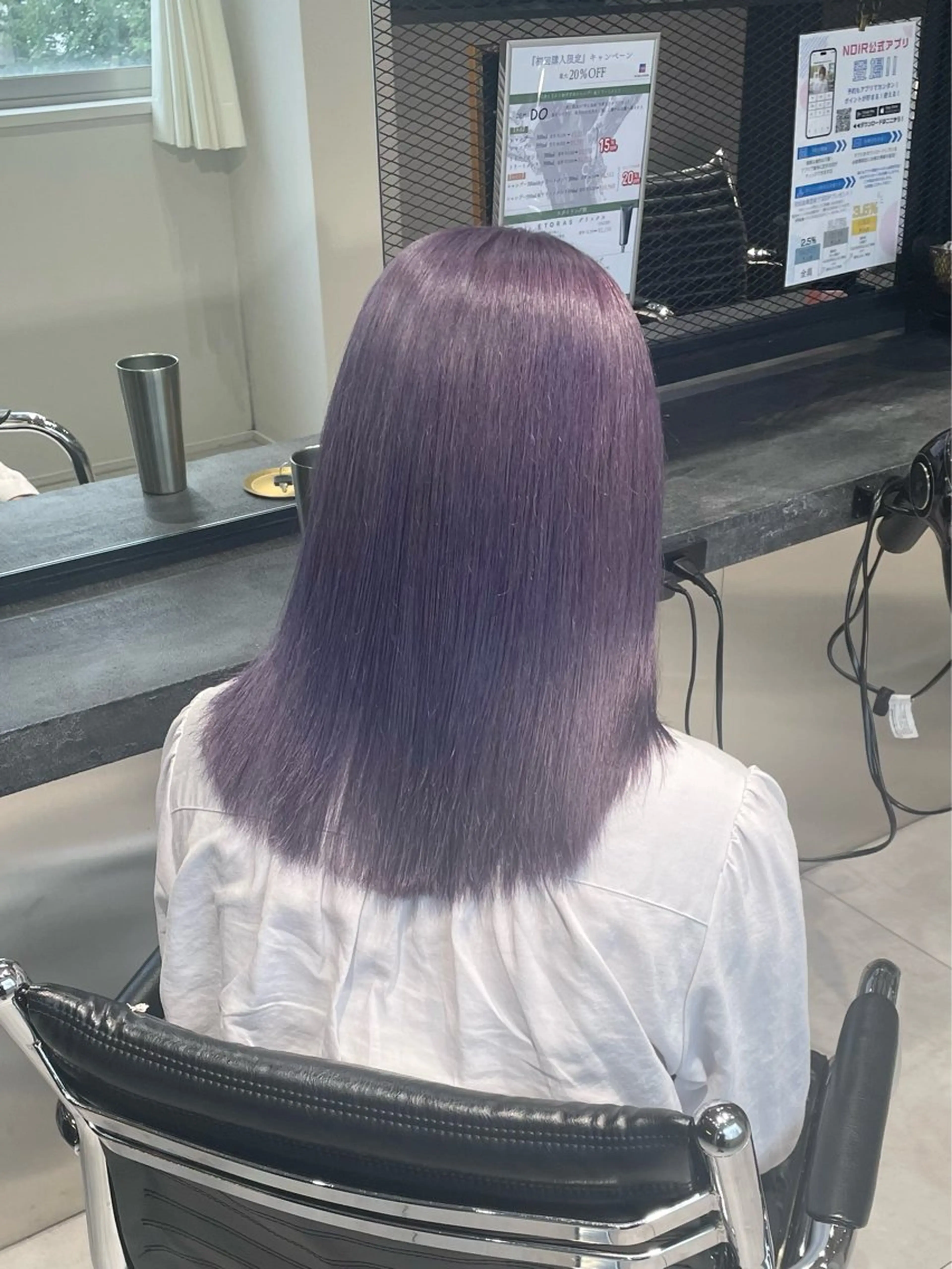 セミロング カラー ラベンダーカラー 💝透明感/ブリーチ /れい💝のヘアスタイル
