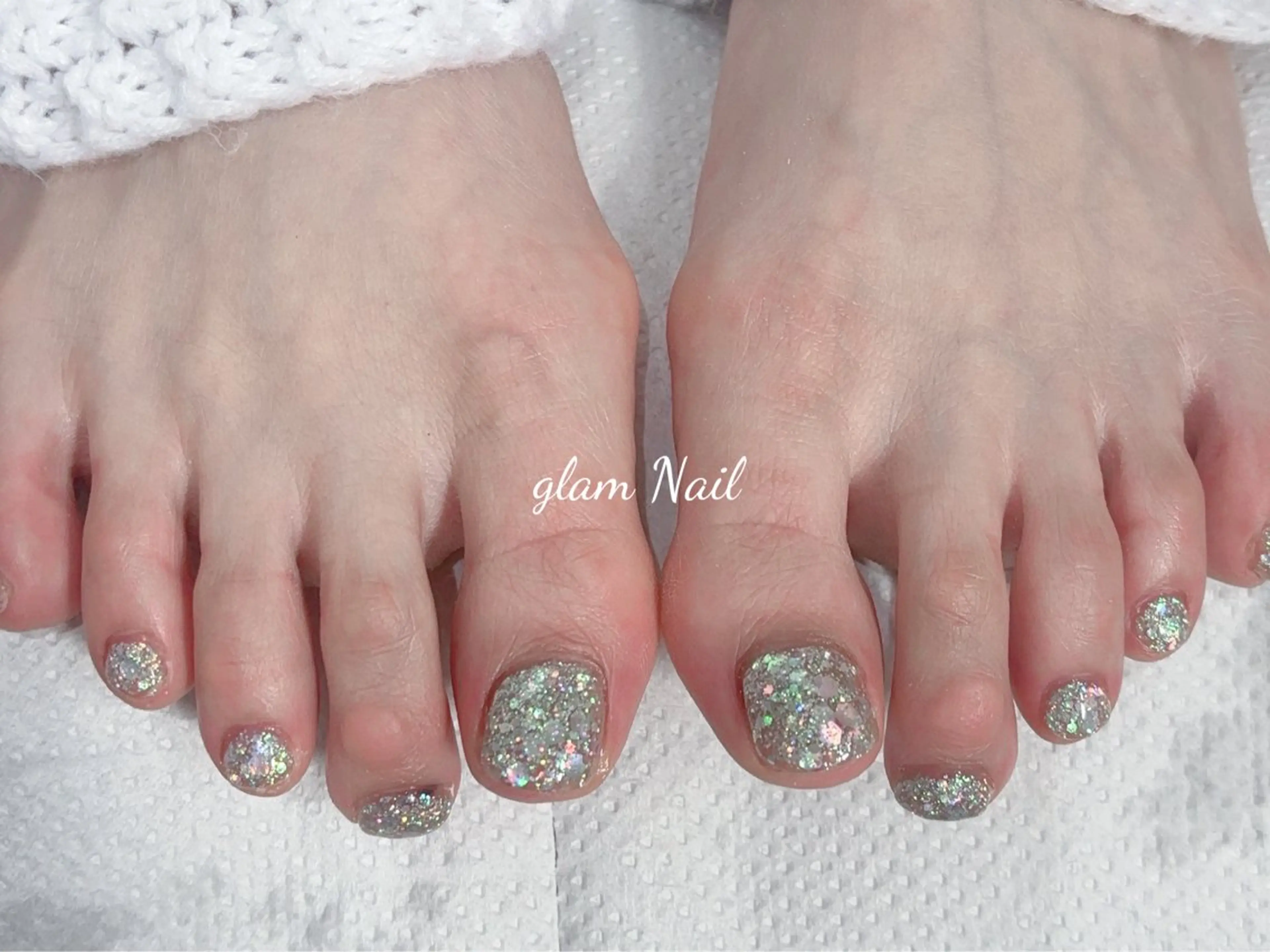 ネイル フットネイル エツメ💅 長さだし🎀デザインのネイルデザイン