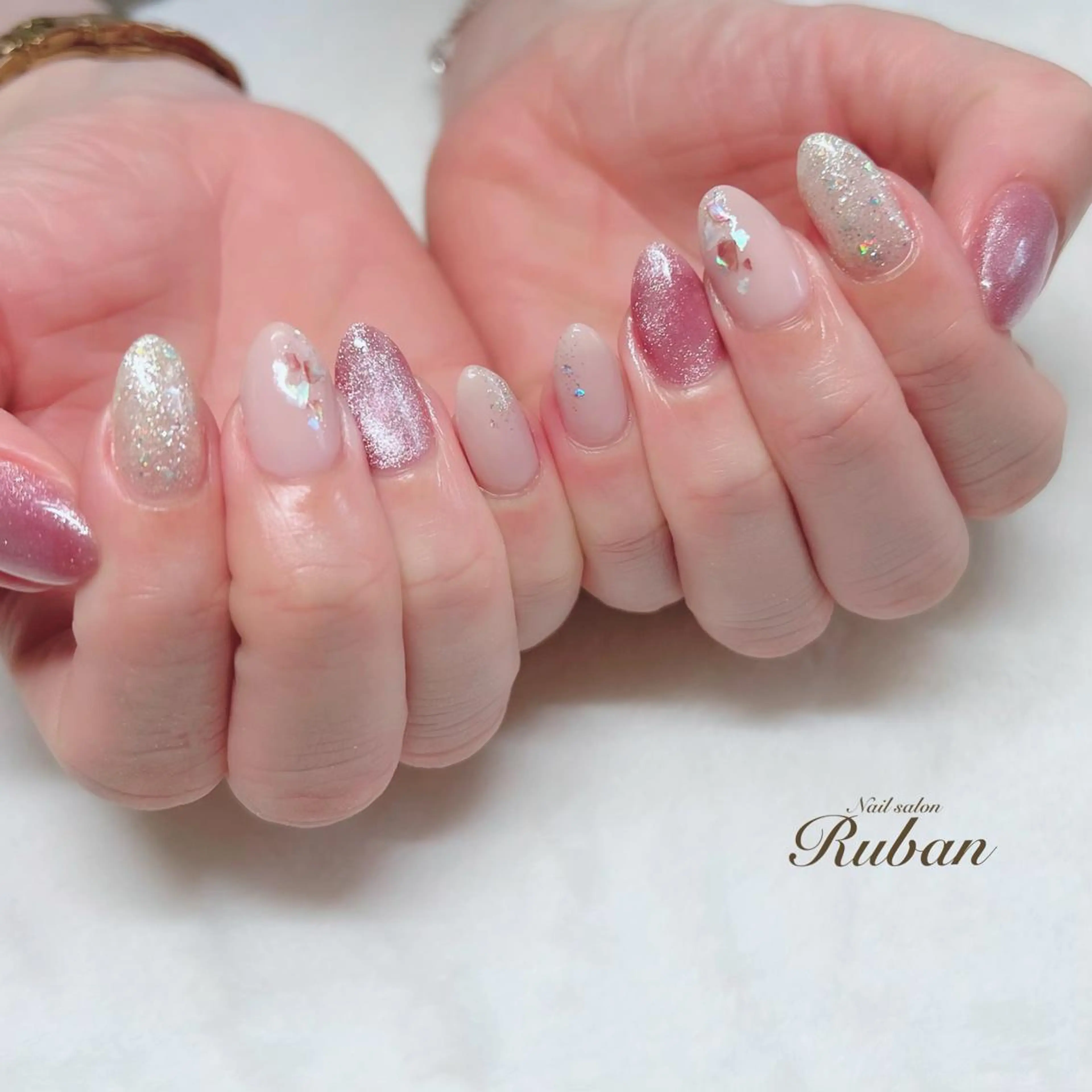 ネイル マグネットネイル シンプルネイル Nail salon Ruban所属・Nail salon Rubanのネイルデザイン