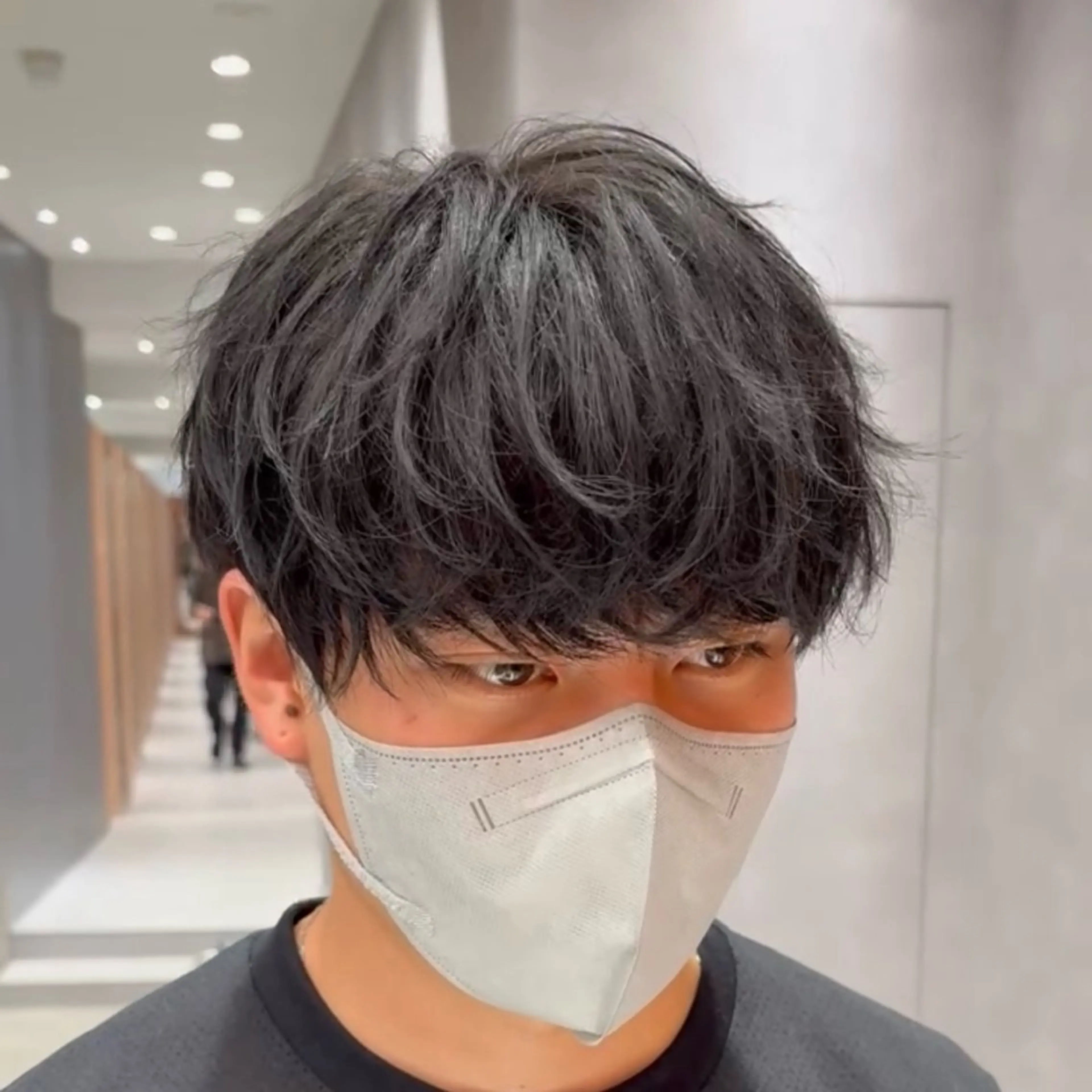 ショート カット パーマ 新宿/センターパート /パーマ/モリオのヘアスタイル