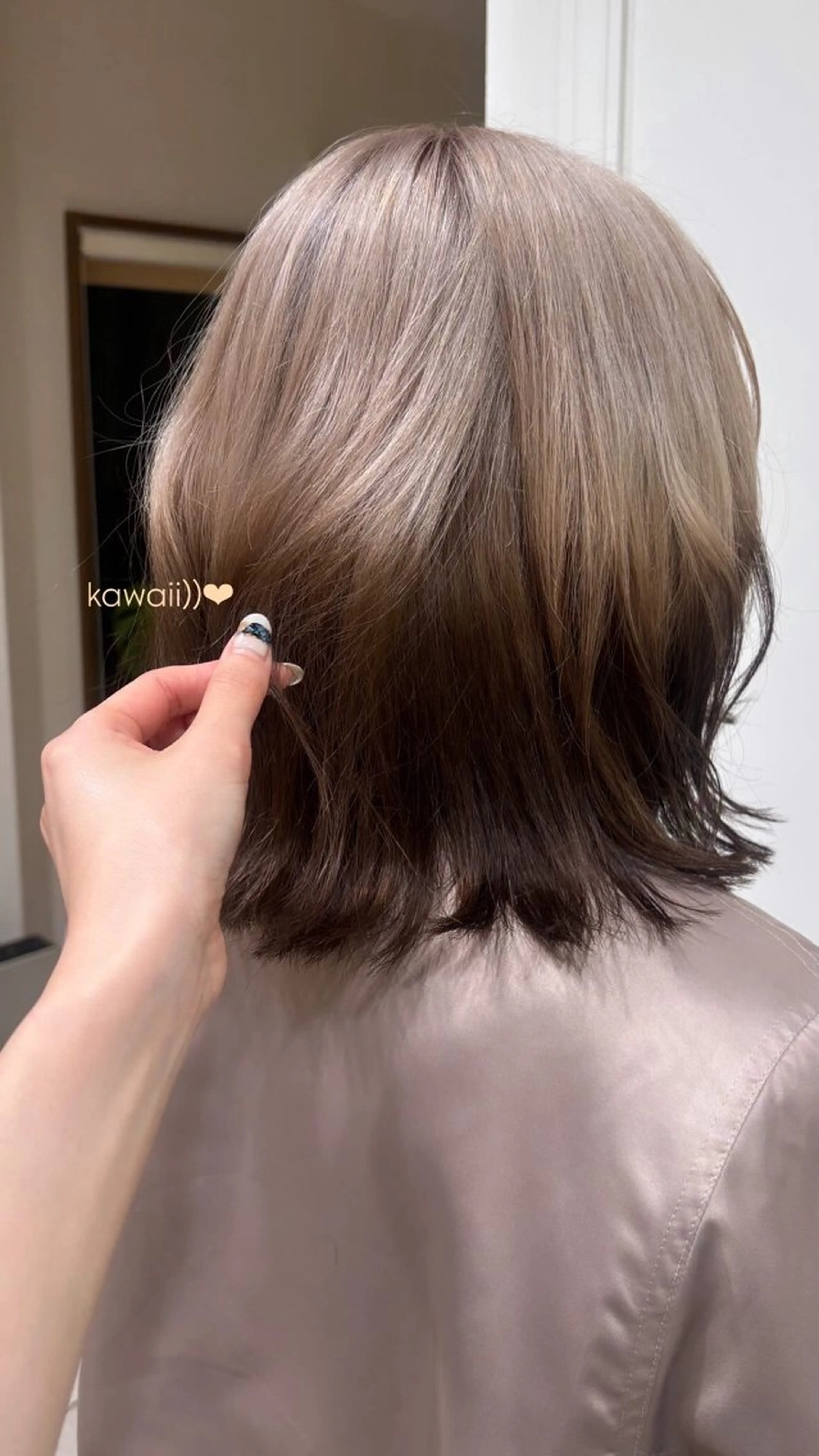 ショート ヘアカラー トリートメント 💞暖色艶カラー/ ホウツキカナ🍒のヘアスタイル