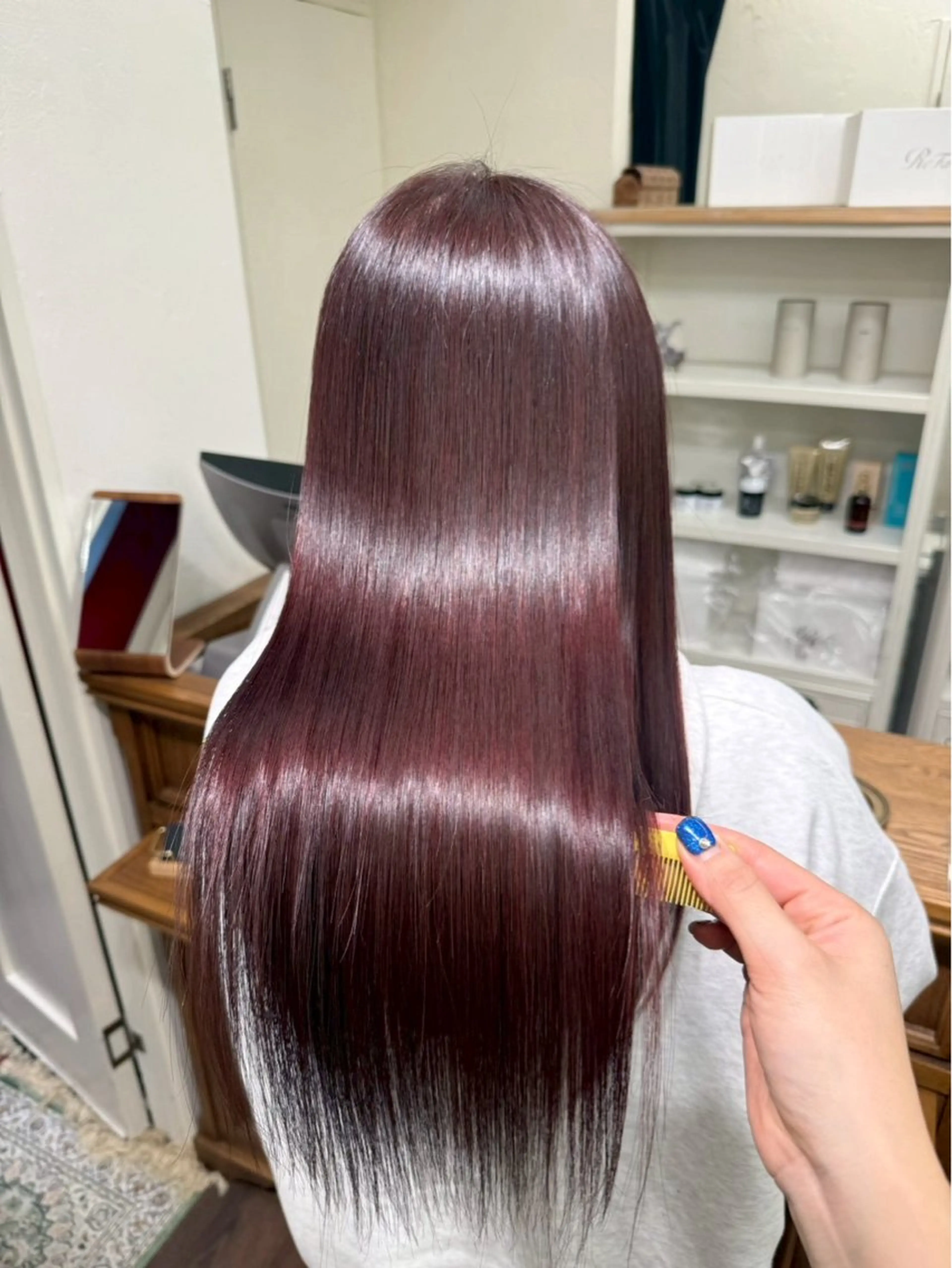 🉐ケアカラー+ティンクルトリートメントの写真