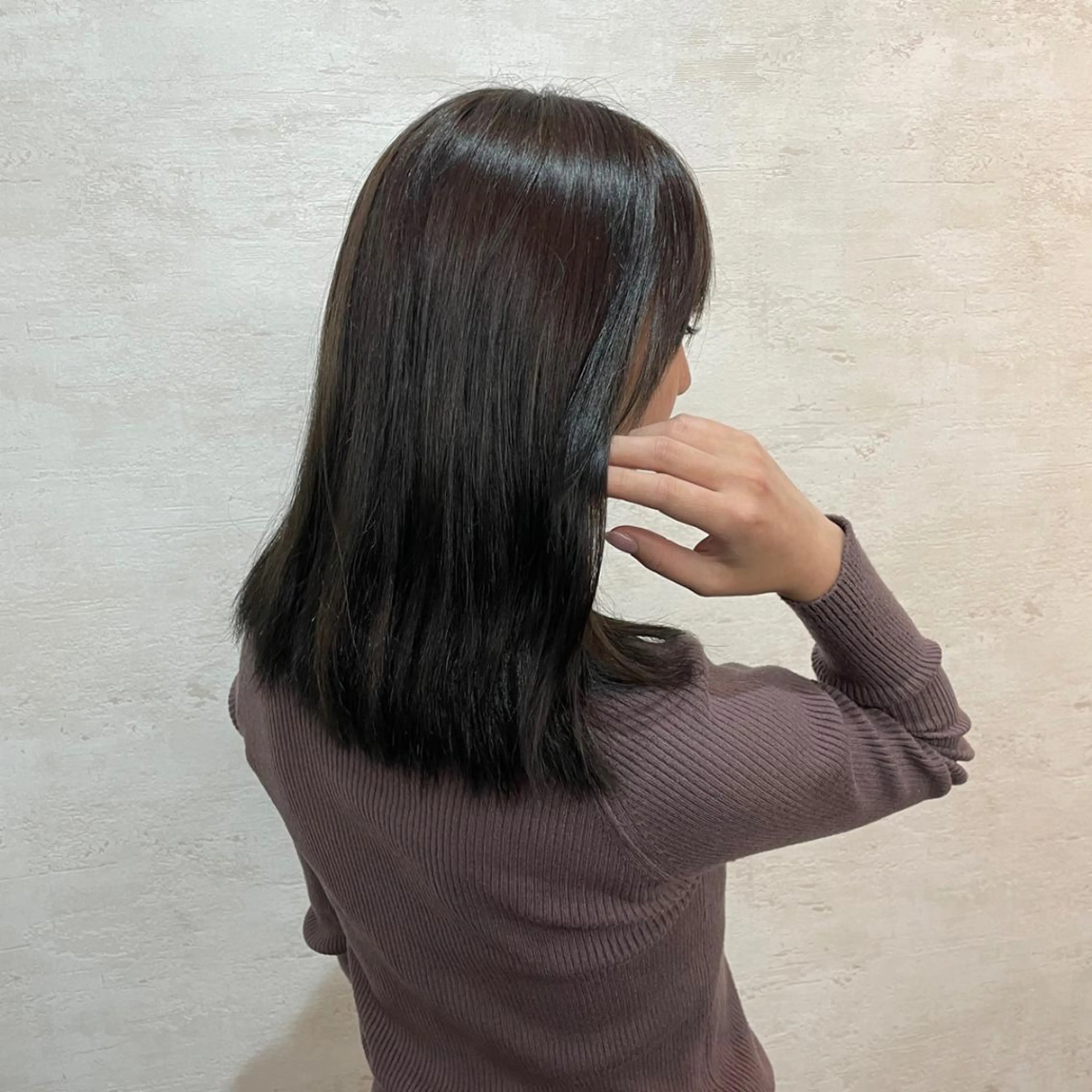セミロング カラー 阿部 大陽のヘアスタイル