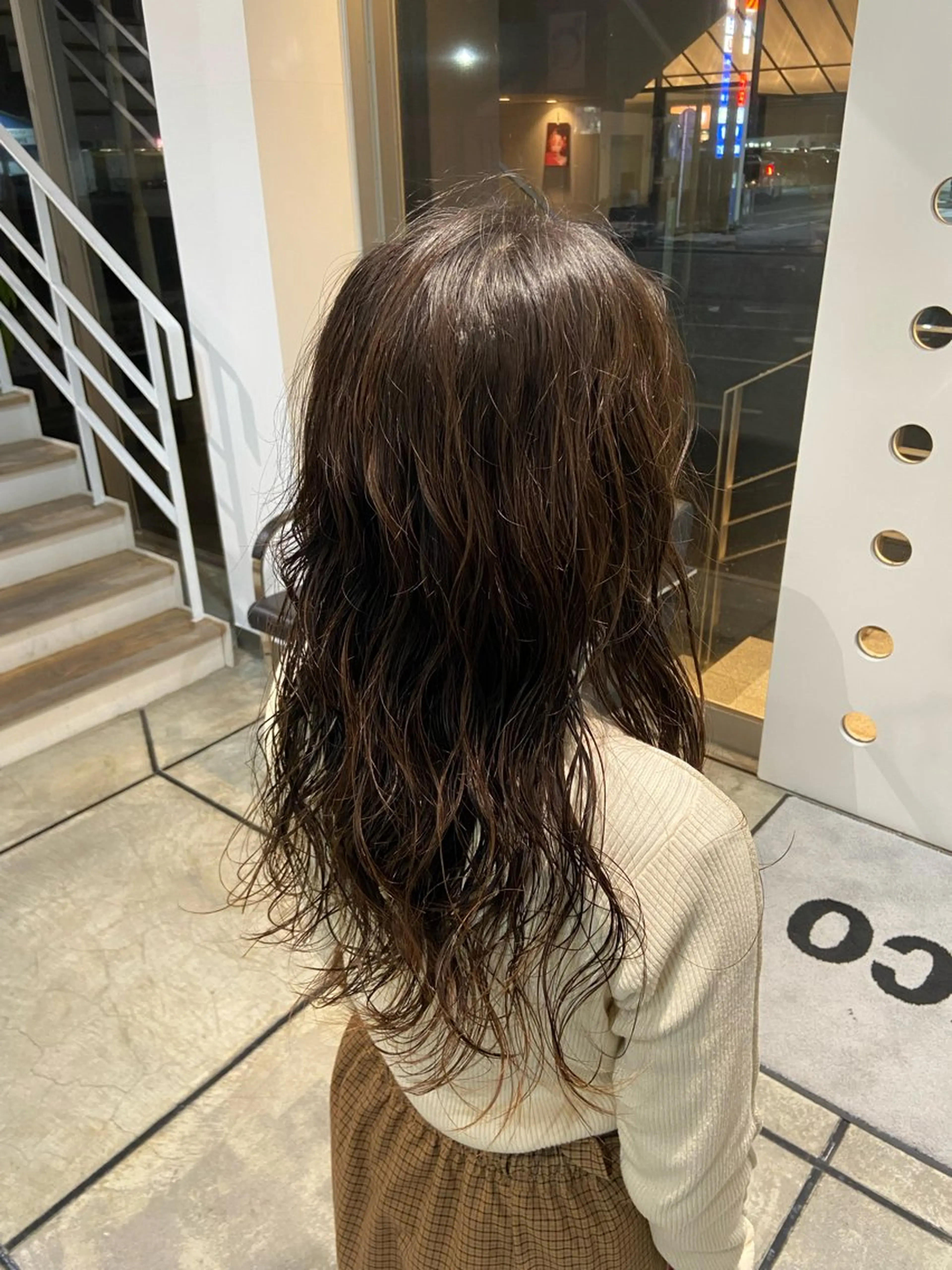 ロング パーマ パーマ MINENO🌼 パーマ⚡️ブリーチのヘアスタイル