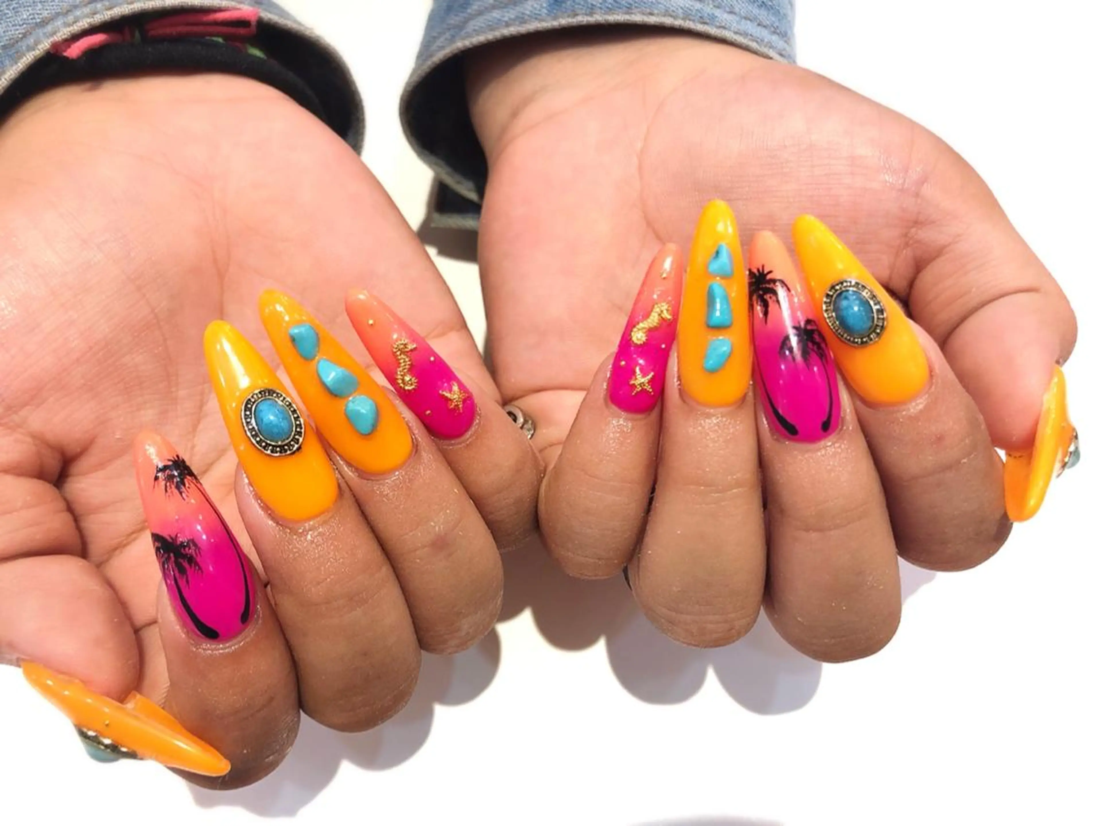 セミロング ネイル ハンドネイル 柏ネイルサロン NAIL FOCUSのネイルデザイン