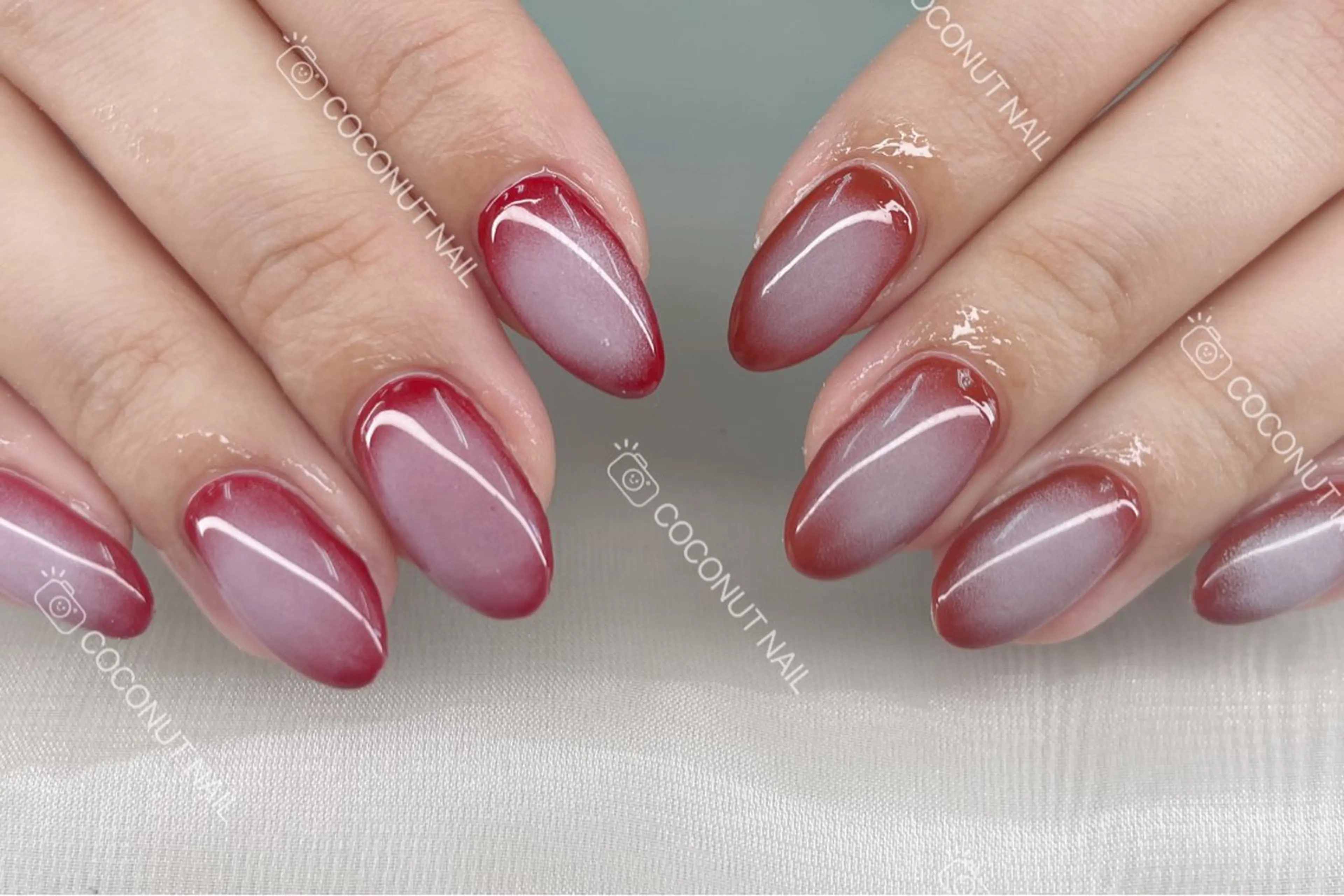 ネイル べっ甲ネイル フレンチネイル キラキラネイル マグネットネイル 大理石ネイル(マーブル) ハンドネイル 神田 ココナッツのネイルデザイン