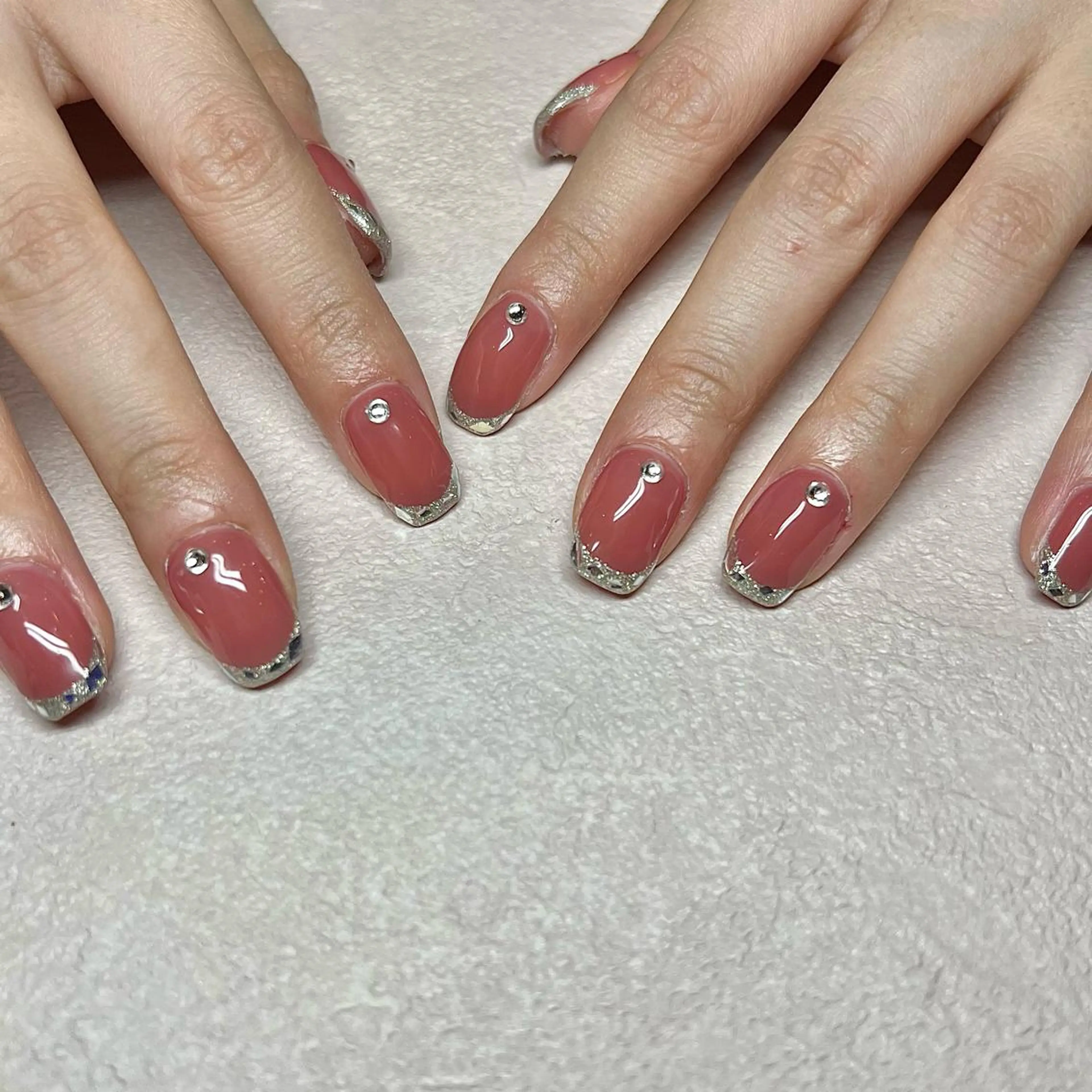 ネイル フレンチネイル ガラスフレンチ ハンドネイル tiare所属・tiare ayaのネイルデザイン