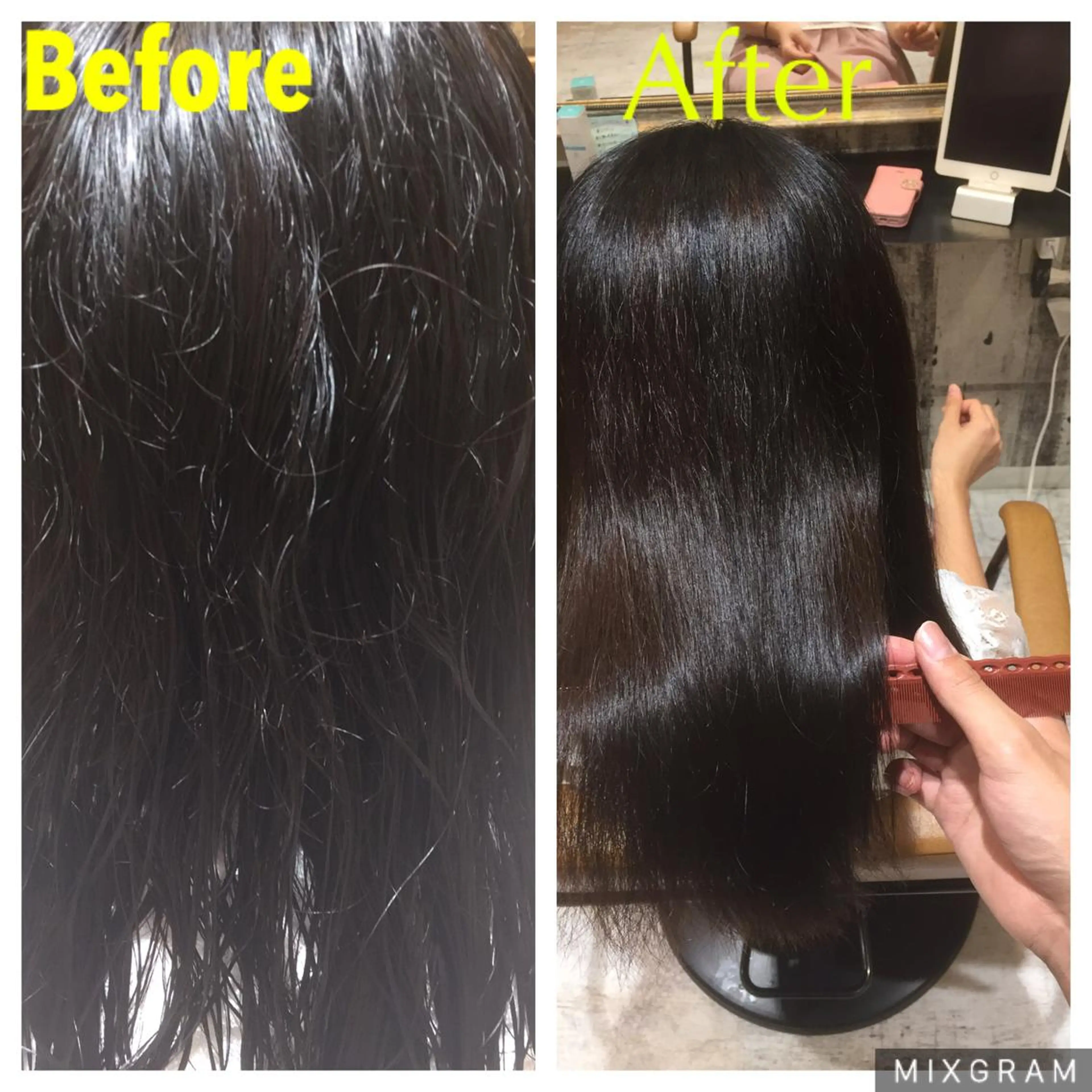 ロング 髪質改善 縮毛矯正 舘野 太嘉宏のヘアスタイル