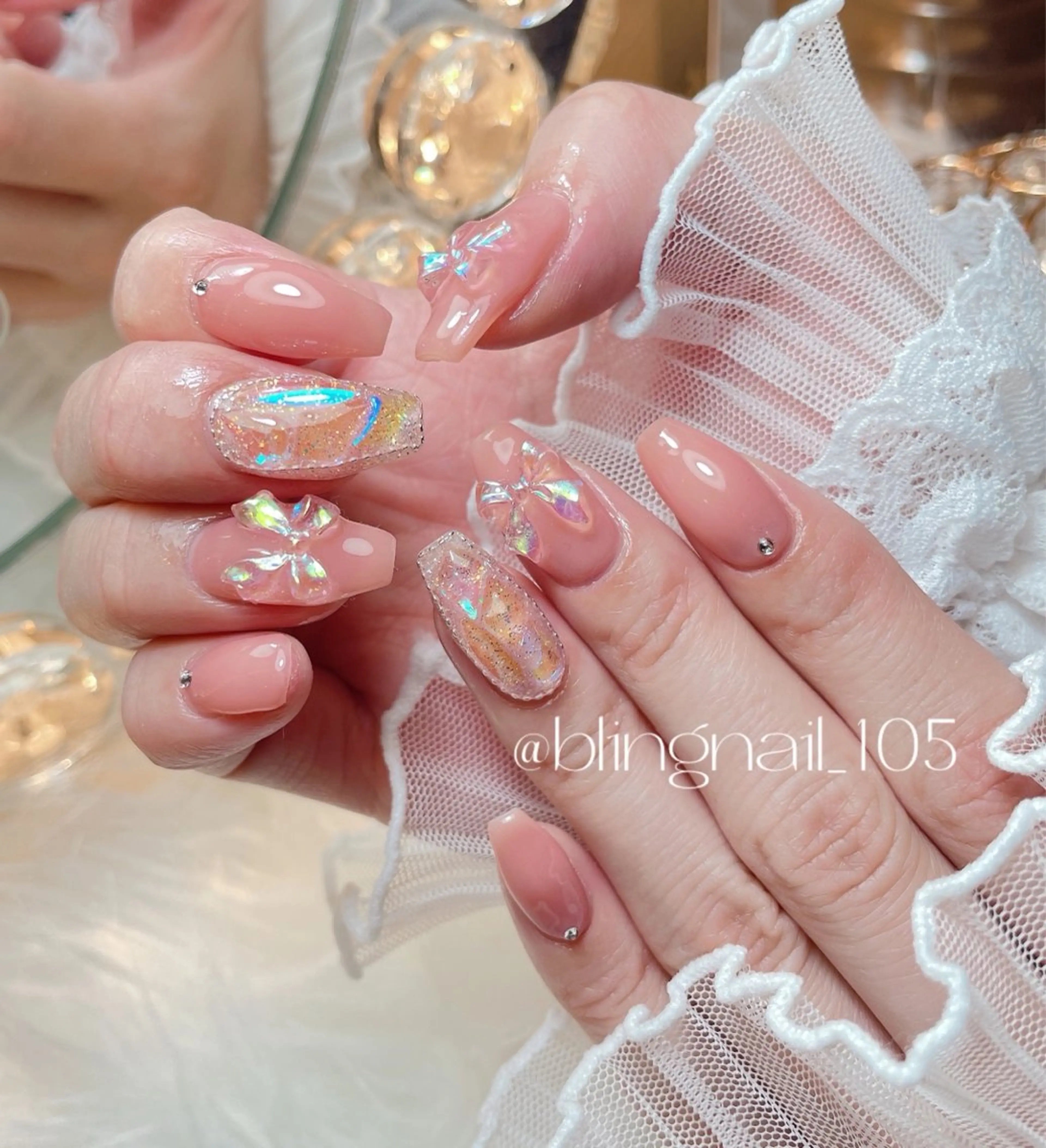 ネイル 23時まで❤︎韓国、 ワンホンネイルのネイルデザイン