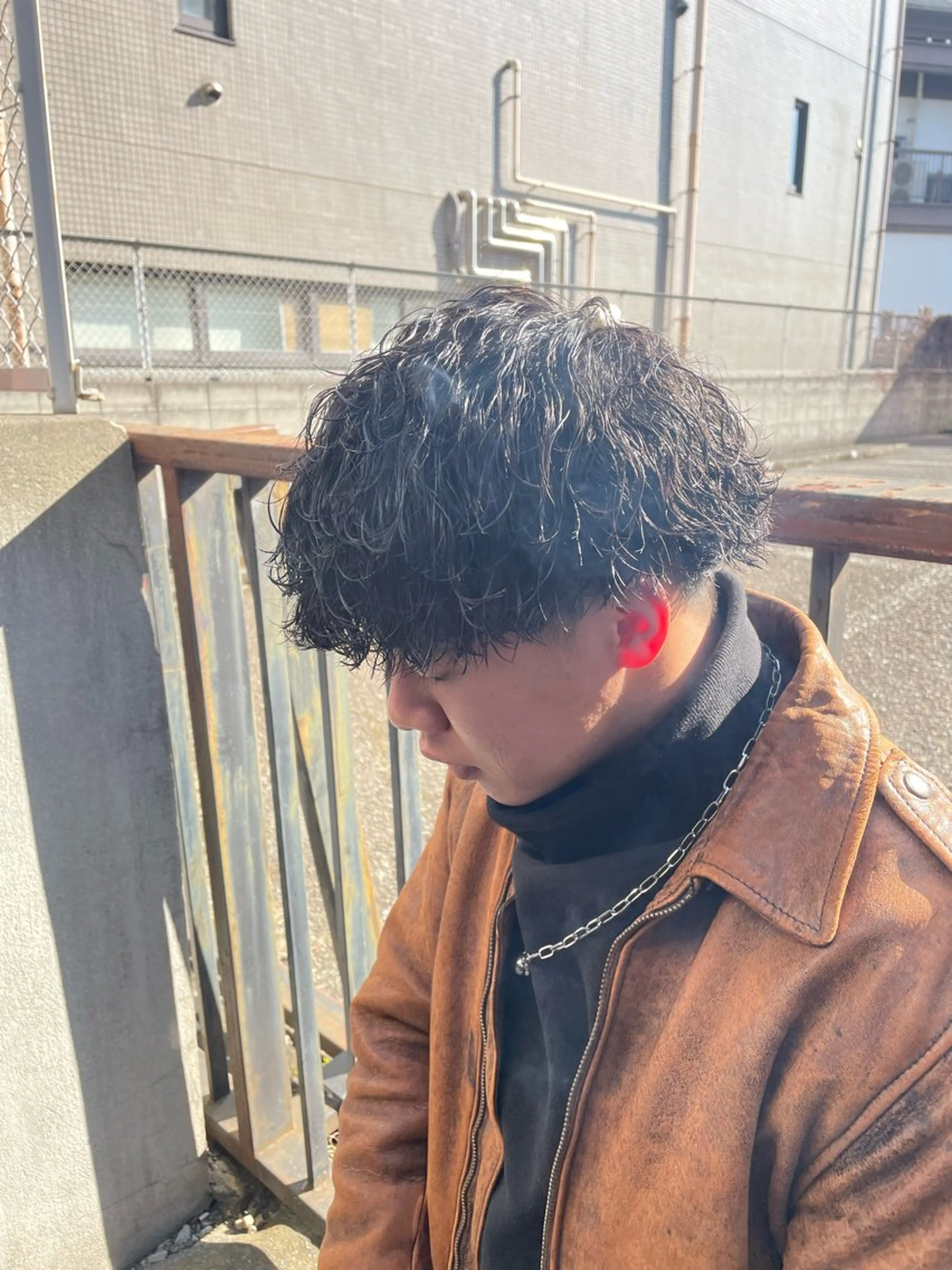 ミディアム パーマ メンズ SHUN メンズパーマのヘアスタイル