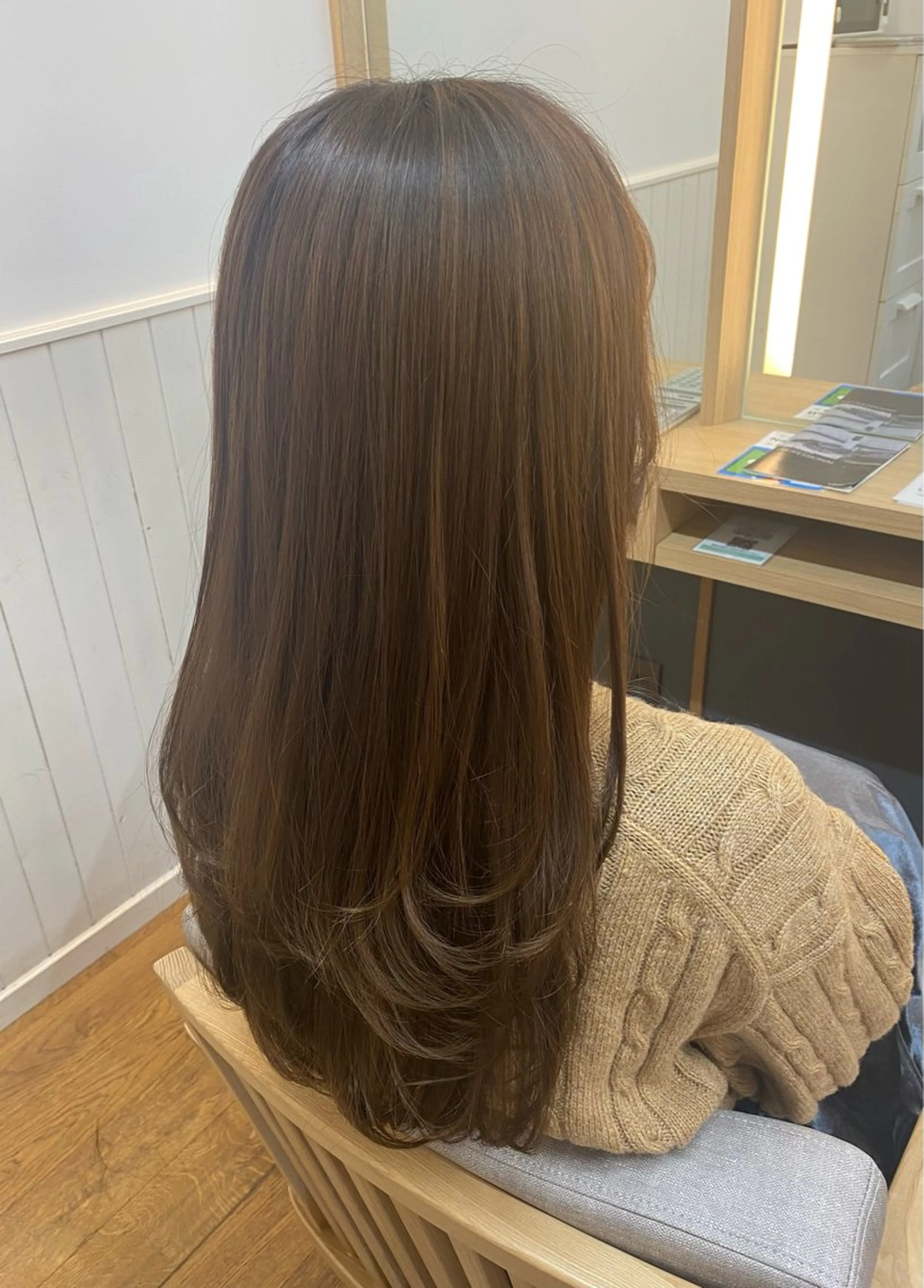 ロング ヘアアレンジ レイヤーカット 韓国ヘア sasugaのヘアスタイル