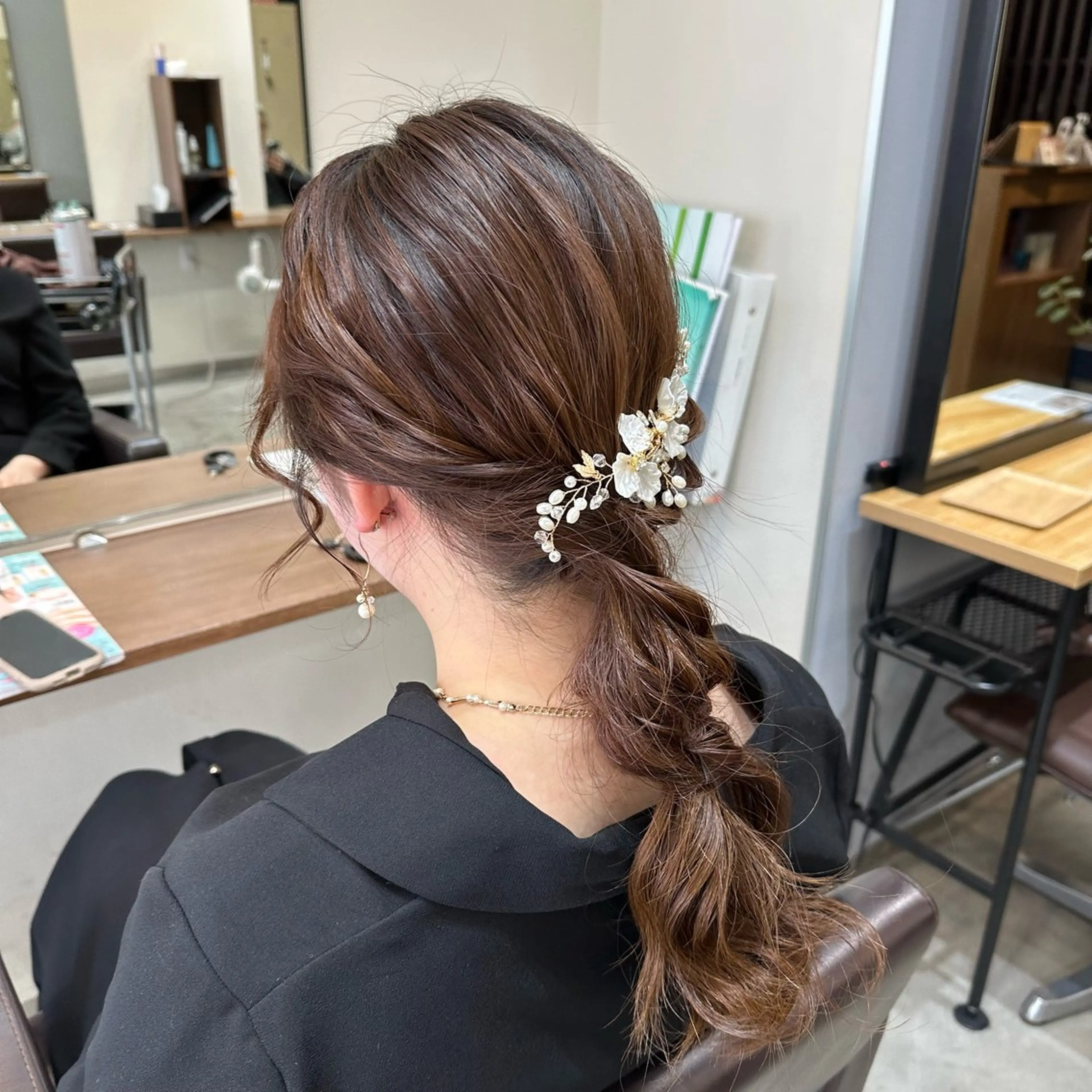 セミロング ヘアアレンジ ヘアセット 縮毛矯正+モテカラー 🎀✨MIHOのヘアスタイル