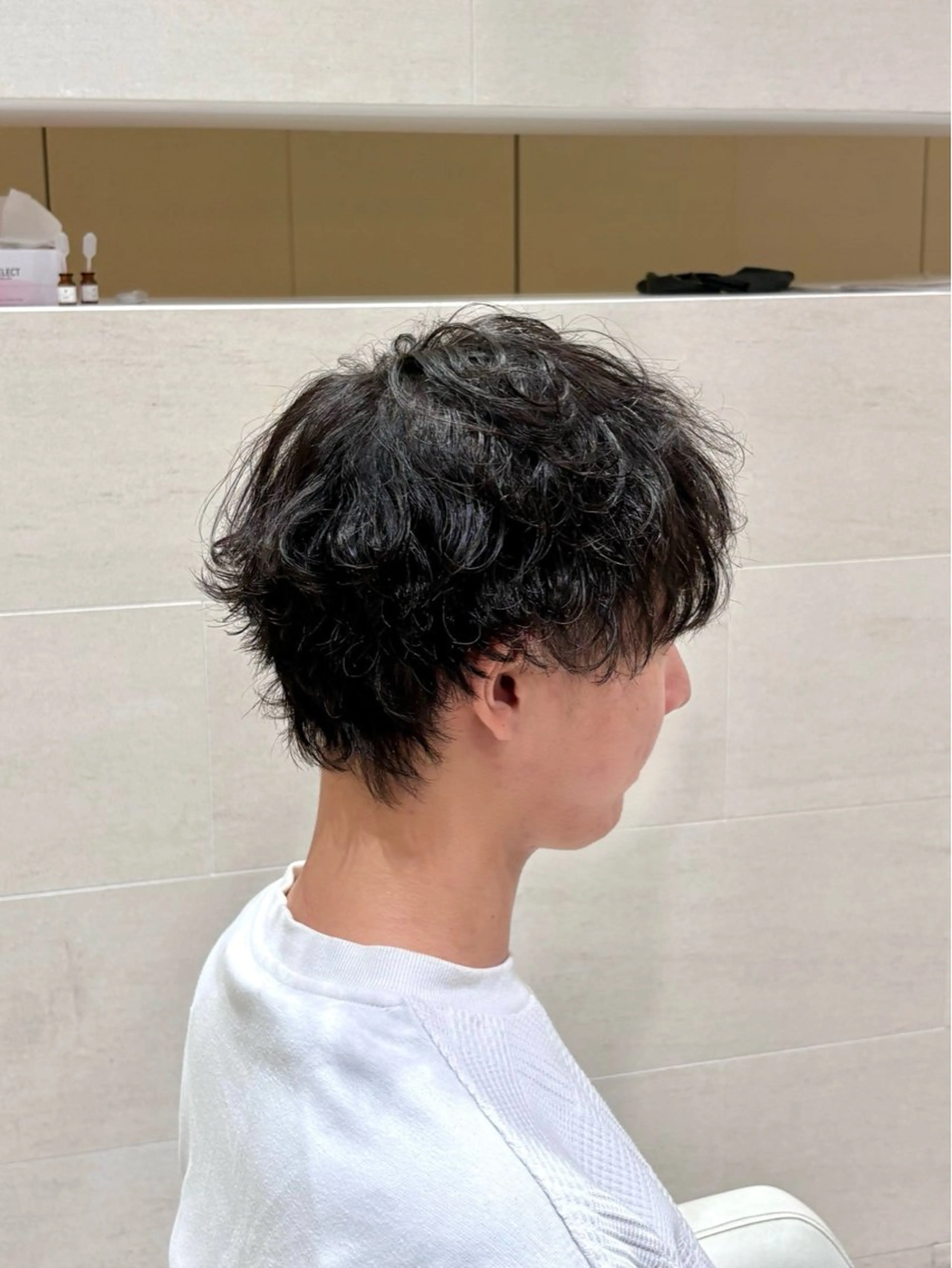 ショート パーマ メンズ カット パーマ GRAZIE due所属・シャドウパーマ ・波巻き/篠谷祐輝のヘアスタイル