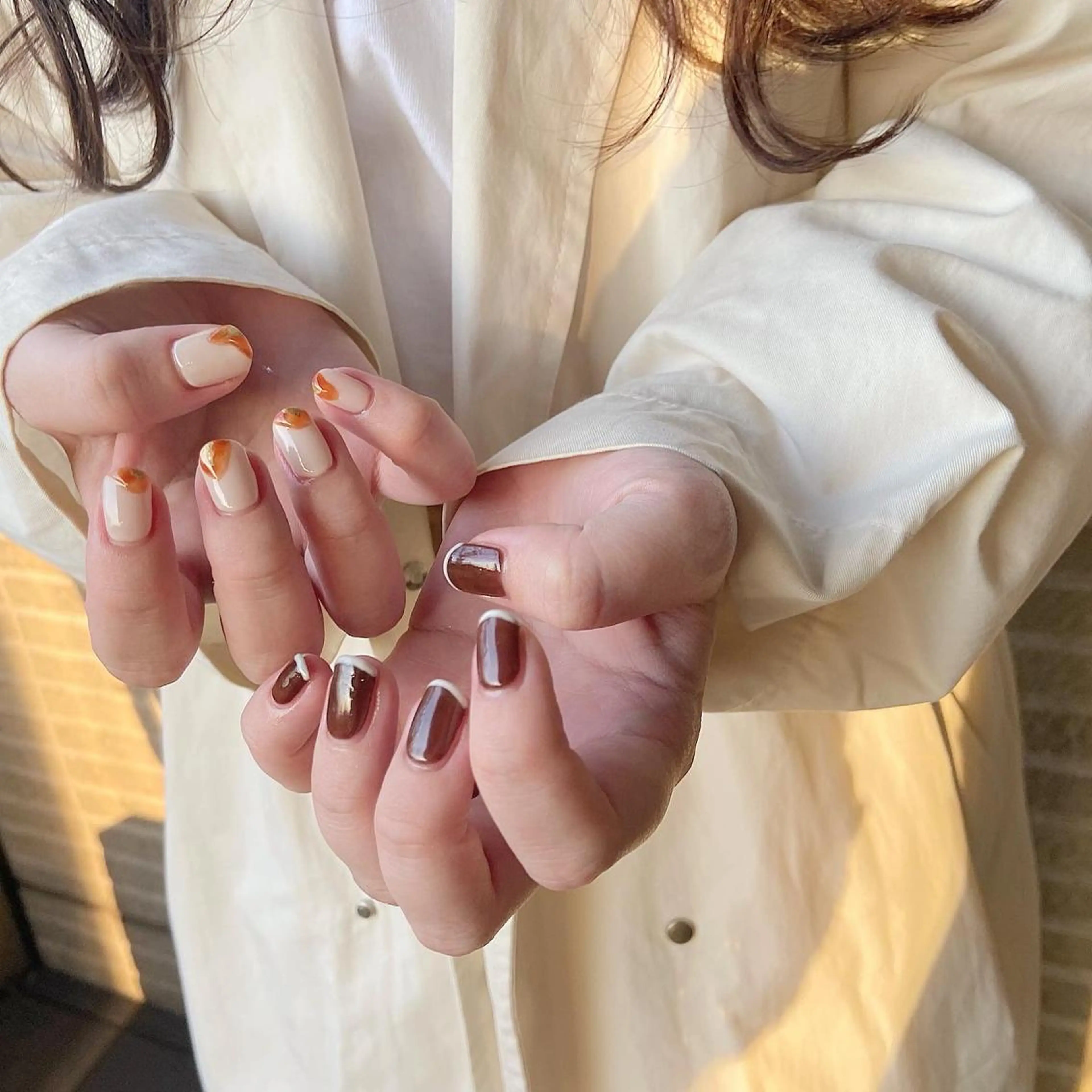 ネイル ハンドネイル 𝕄𝕚𝕪𝕦🤍 自由が丘⌇パラジェルのネイルデザイン