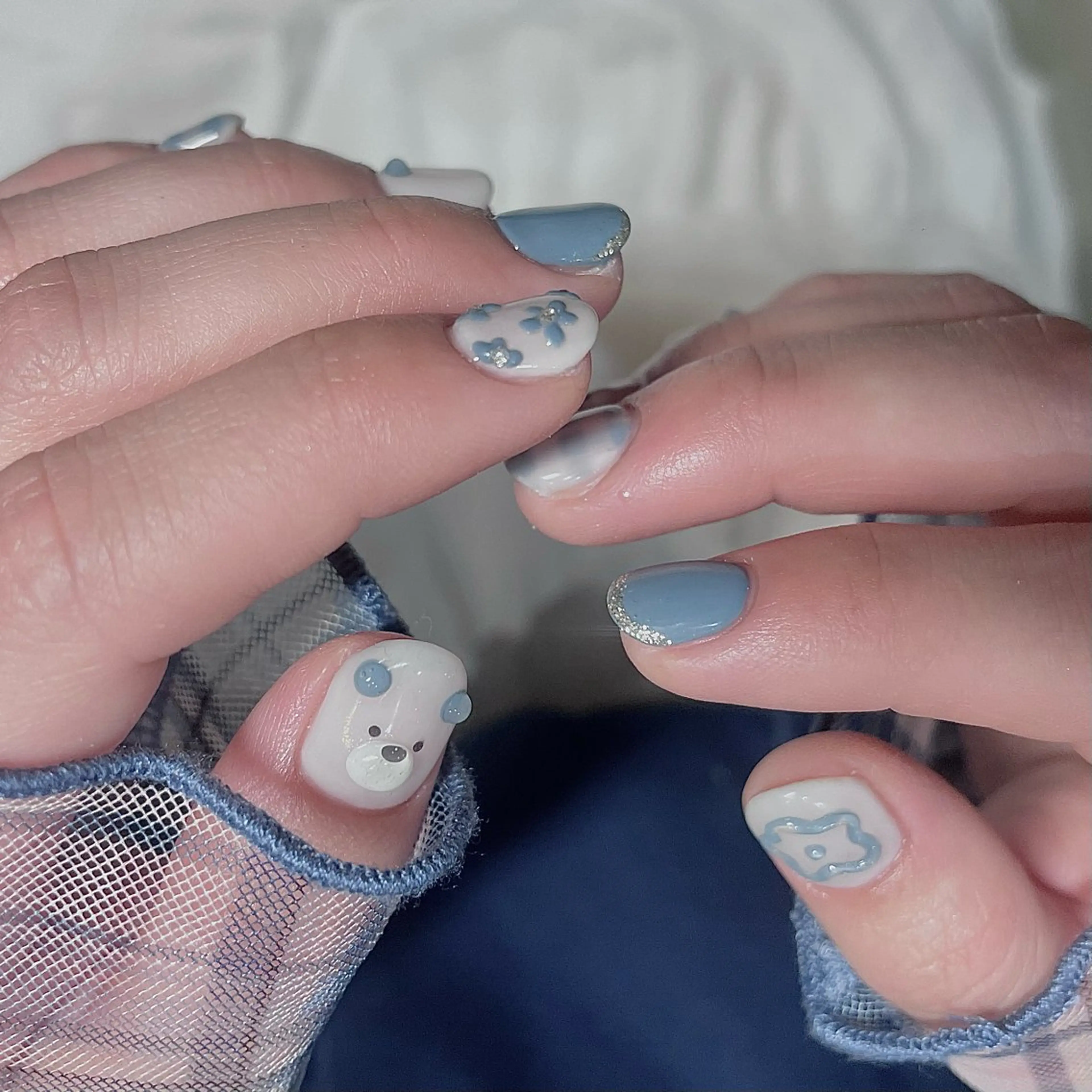 ネイル ショートネイル ネイルチップ 冬ネイル ハンドネイル acs.n所属・ネイル，耳つぼ 風間すみれのその他イメージ