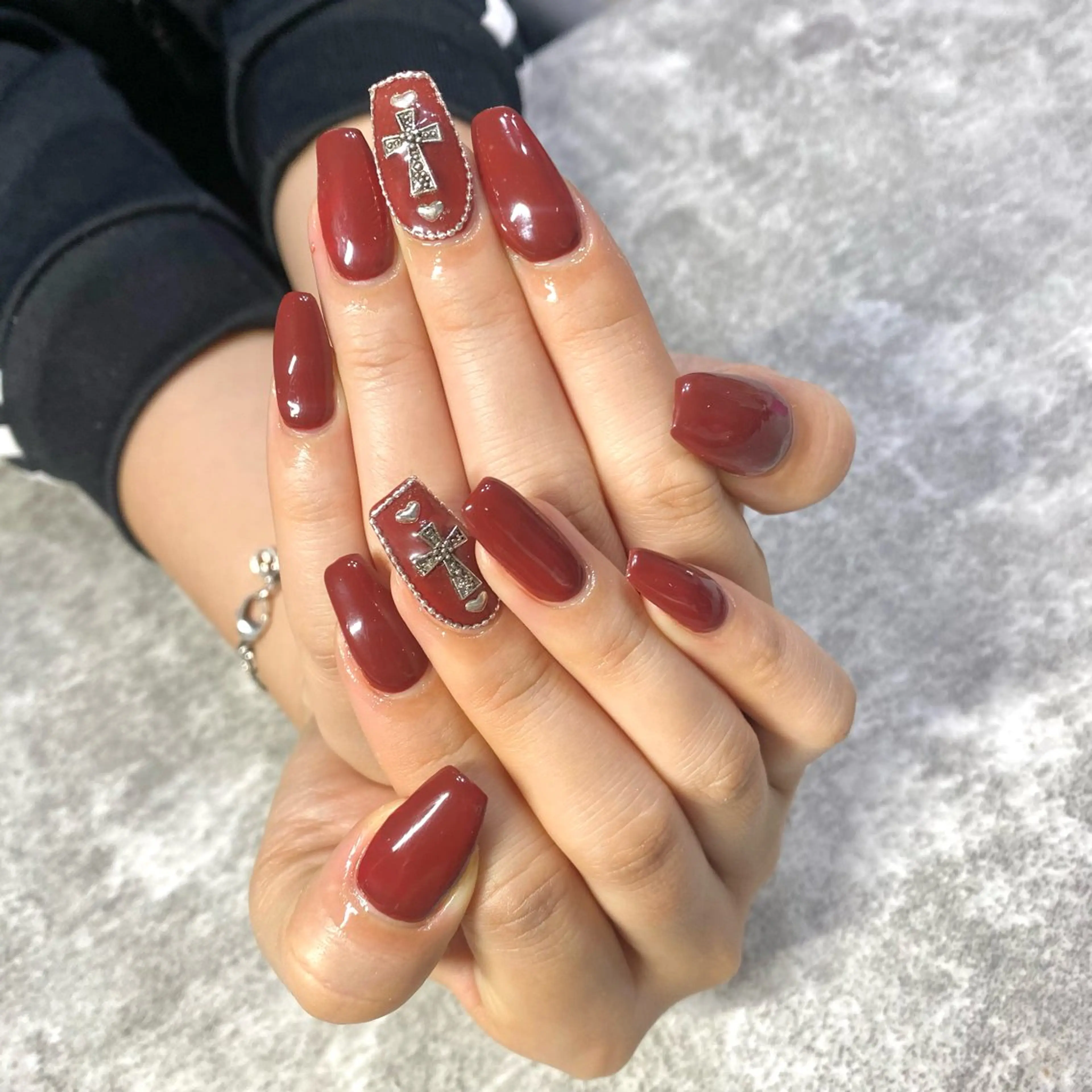 ネイル ボルドー ワンカラーネイル その他(ネイル) ★Rinail... .のネイルデザイン