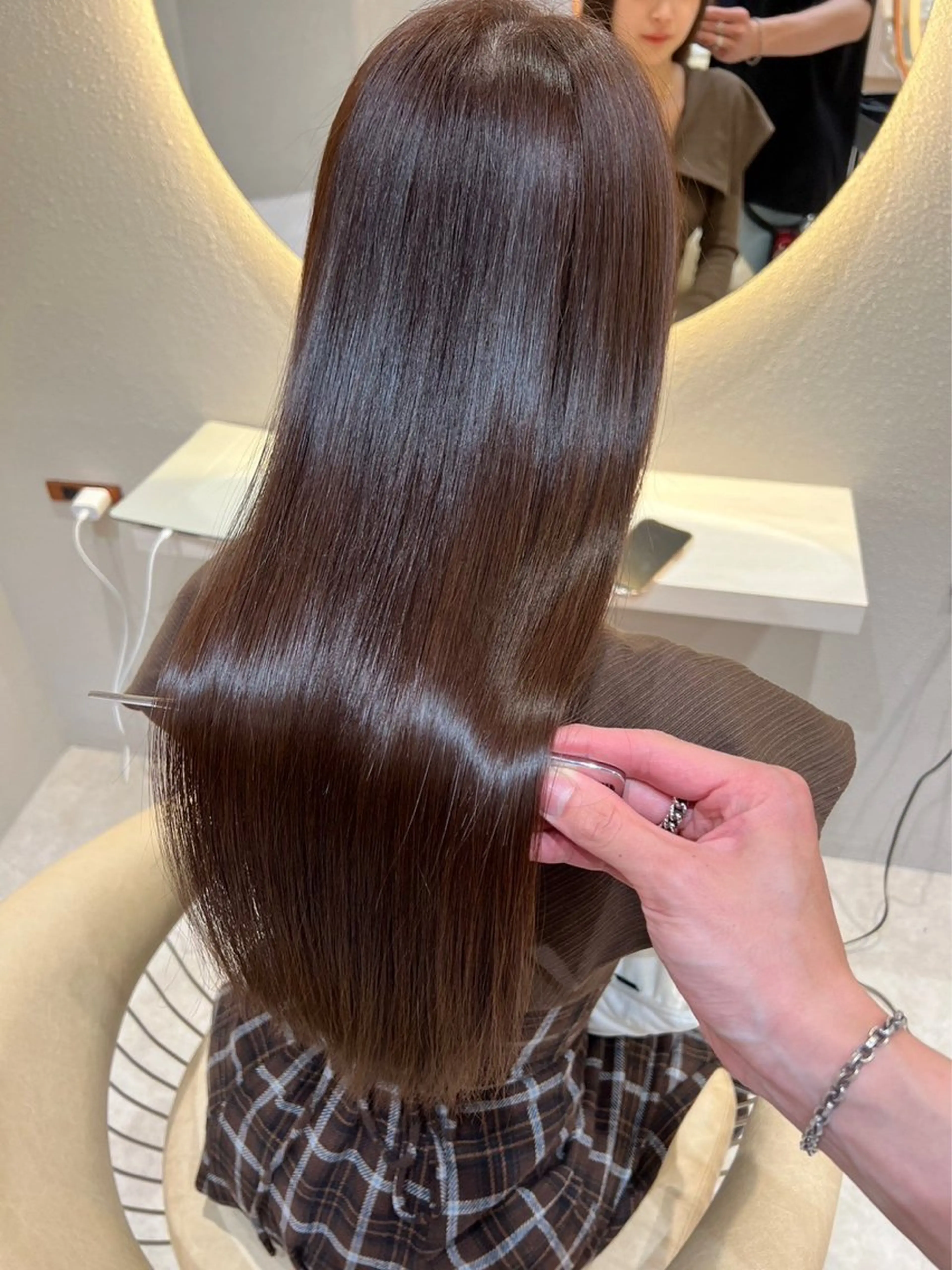 ロング カット ヘアカラー トリートメント ❤️ブリーチなし💚 ダブルカラー平野実花のヘアスタイル