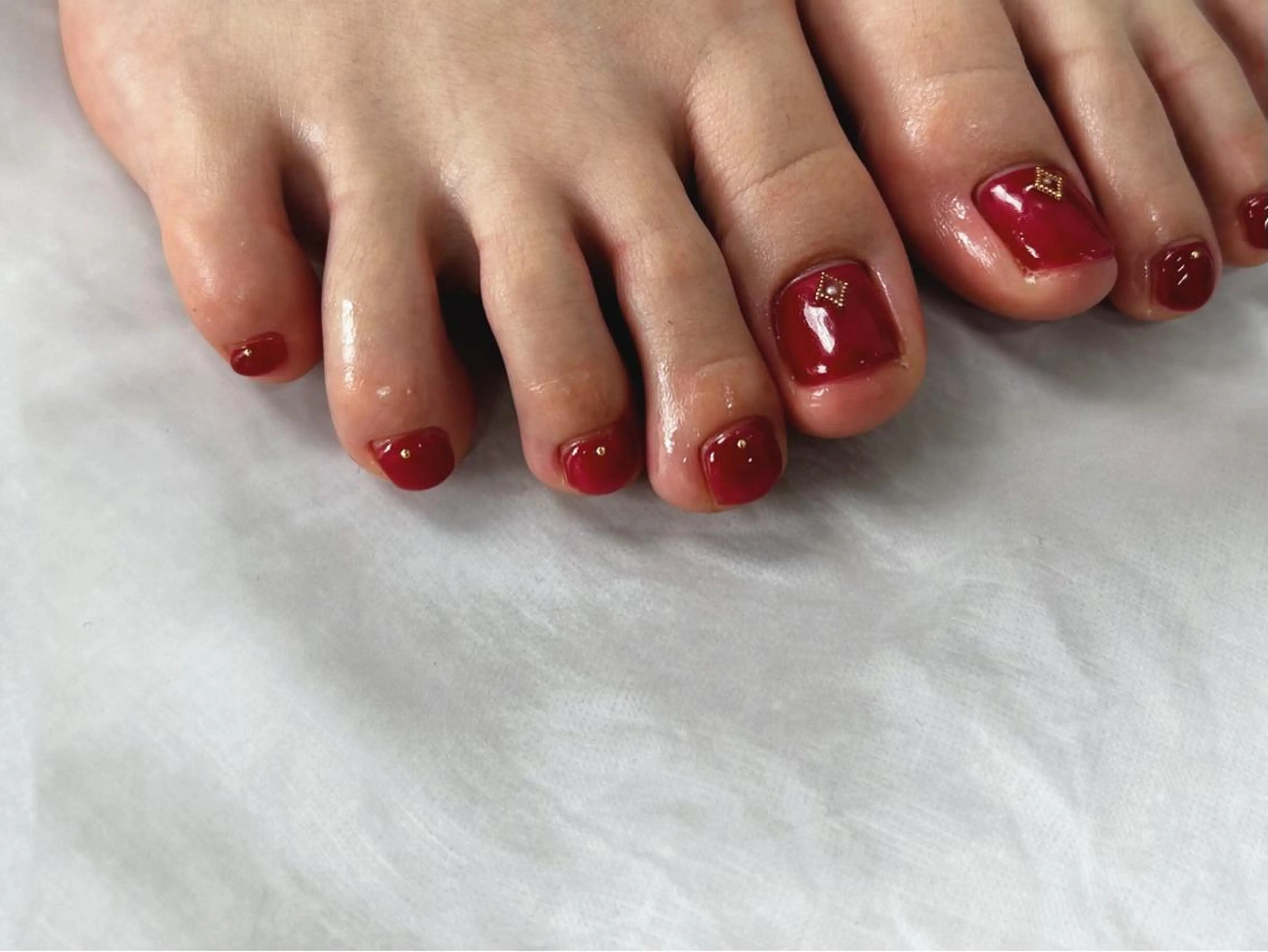 ネイル ボルドー フットネイル Nail Salon agré所属・agré ネイルサロン　アグレのネイルデザイン