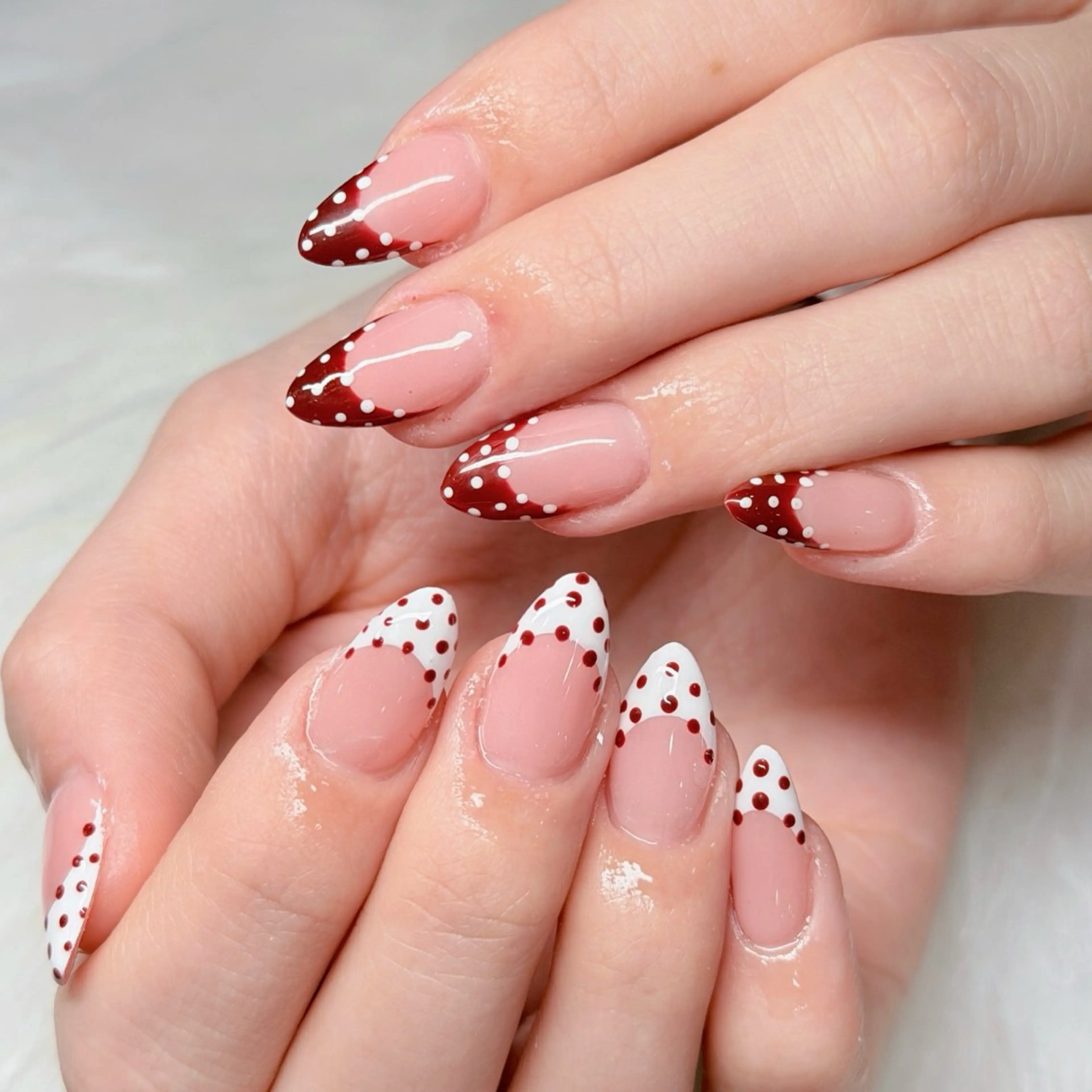 ネイル オーロラネイル グラデーション ハート ホログラムネイル キラキラネイル ハンドネイル HA NIのネイルデザイン